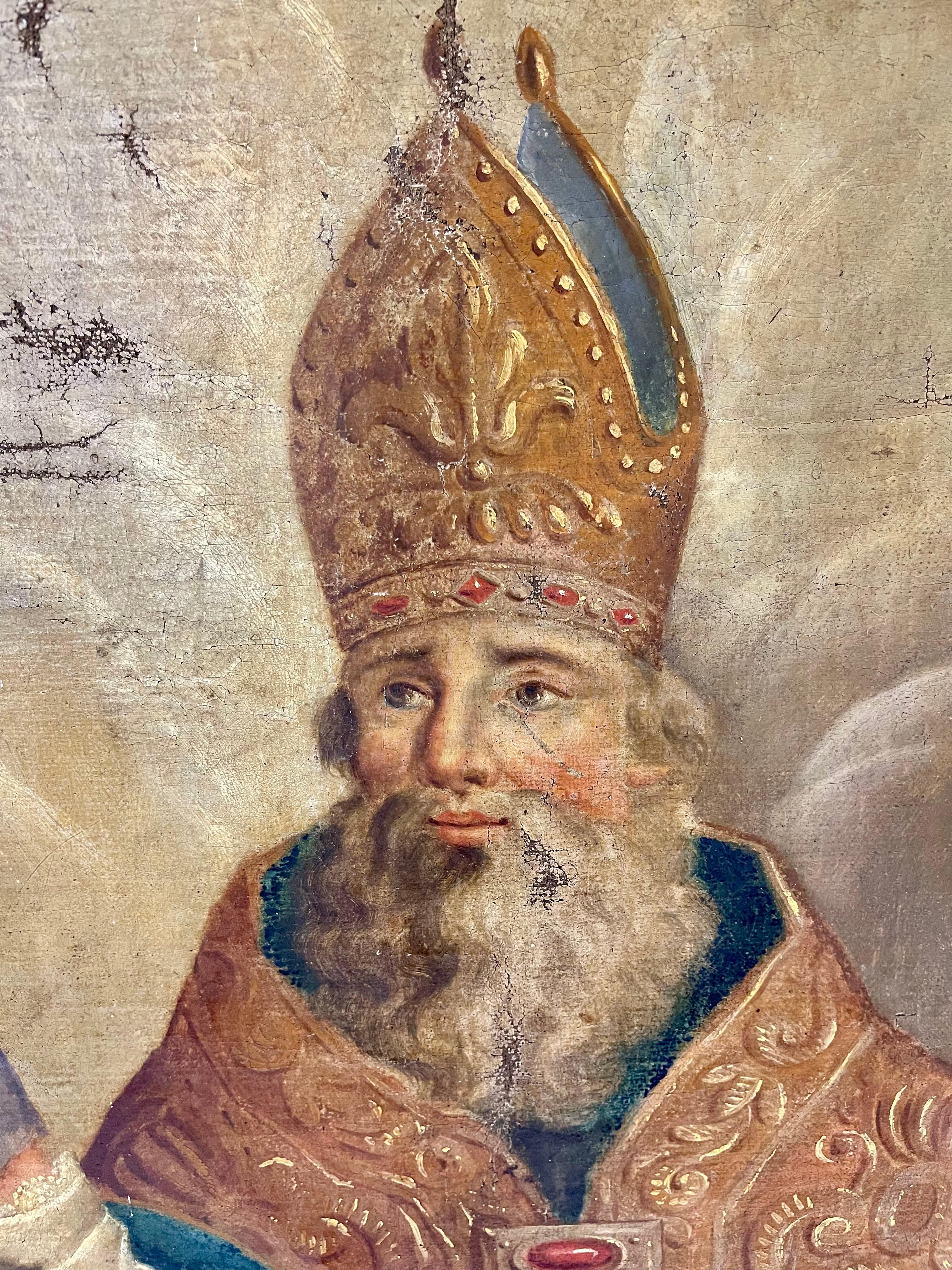 Large Historic 18th-Century Painting of Saint Eligius from 1790 For Sale 1