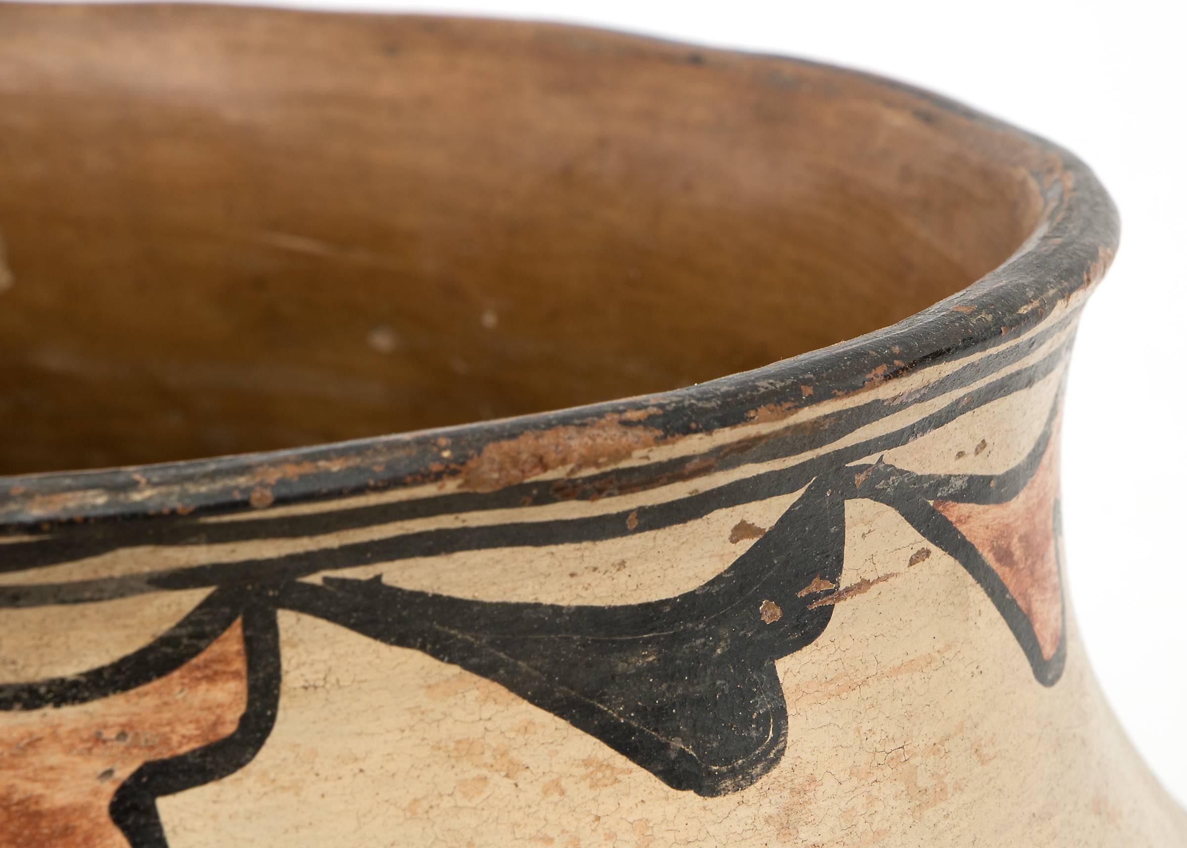 Native American Large Historical Southwestern Pottery Jar, San Ildefonso Pueblo, circa 1890