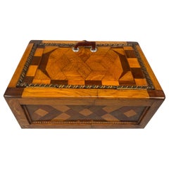 Antique Large Historicism Box, Different Hardwoods, South Germany, circa 1860-1880