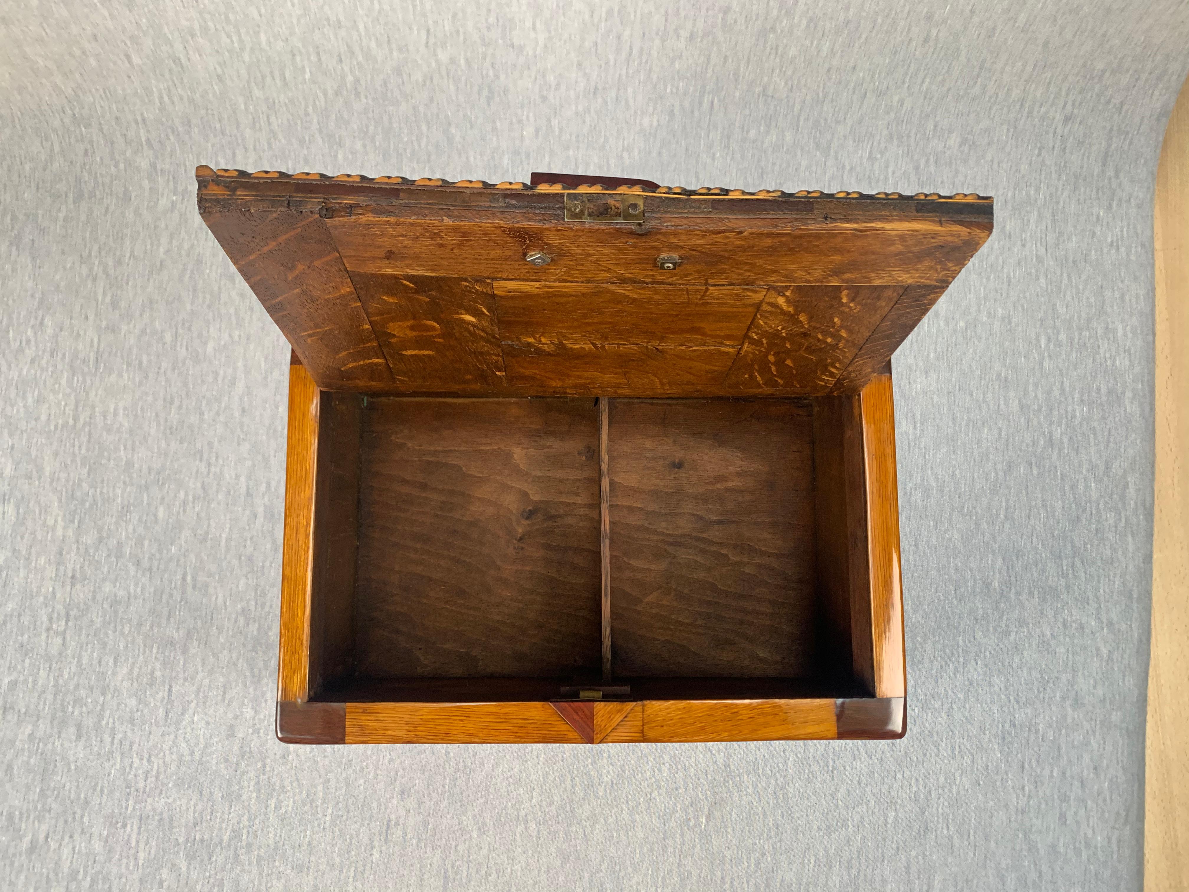 Large Historicism Box, Different Hardwoods, South Germany, circa 1860-1880 4