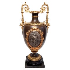 Large historicism ceremonial vase copper / bronze