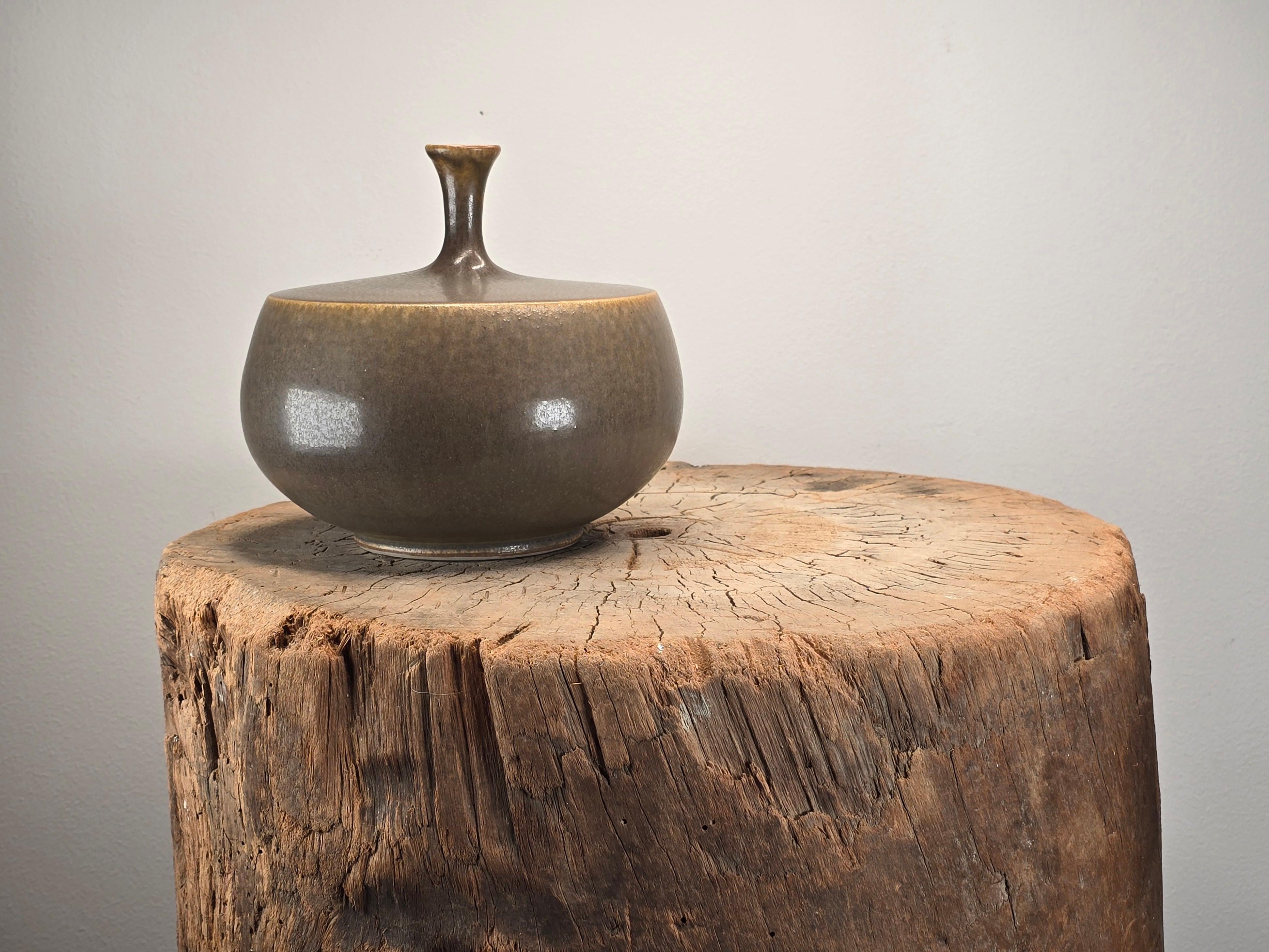 Mid-Century Modern Large Höganäs Vase attributed to Leif Svensson For Sale