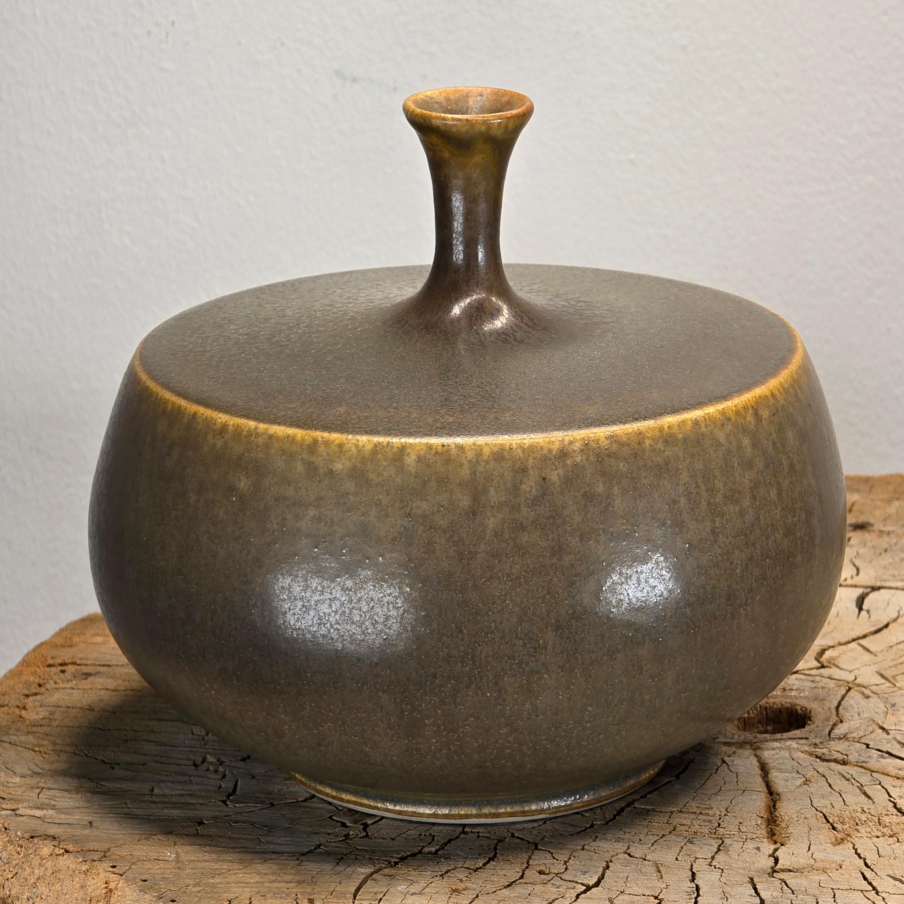 Glazed Large Höganäs Vase attributed to Leif Svensson For Sale