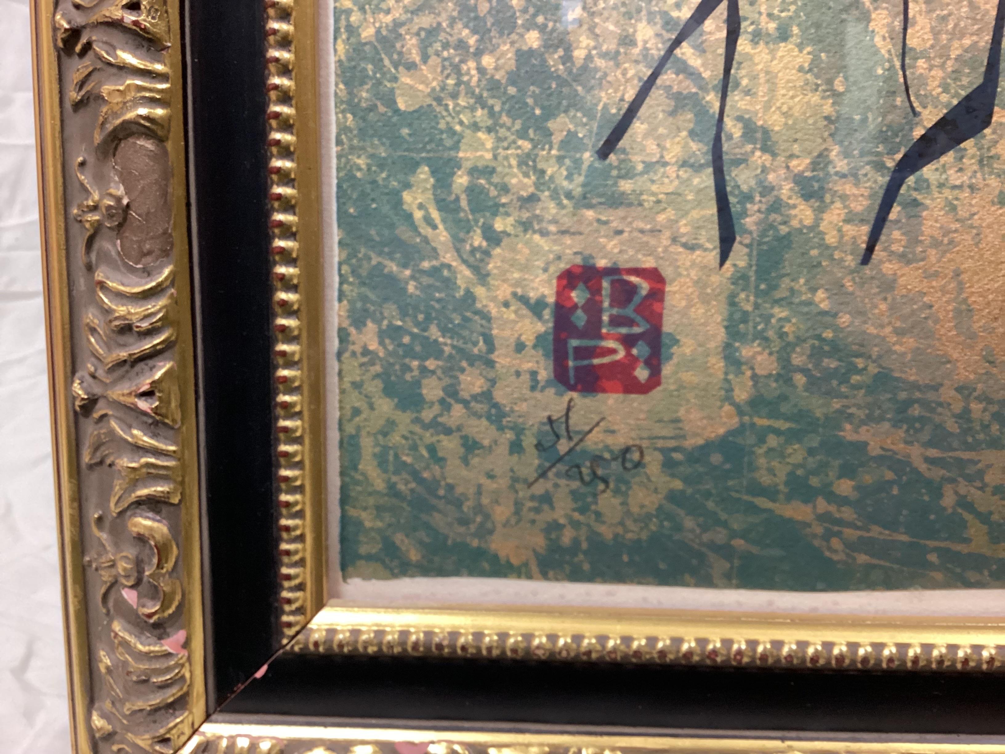 Fin du 20e siècle Grande lithographie rare encadrée signée et numérotée Hoi LeBaDang  en vente