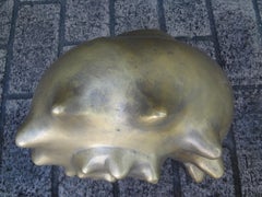 Large Hollywood Regency Brass Seashell