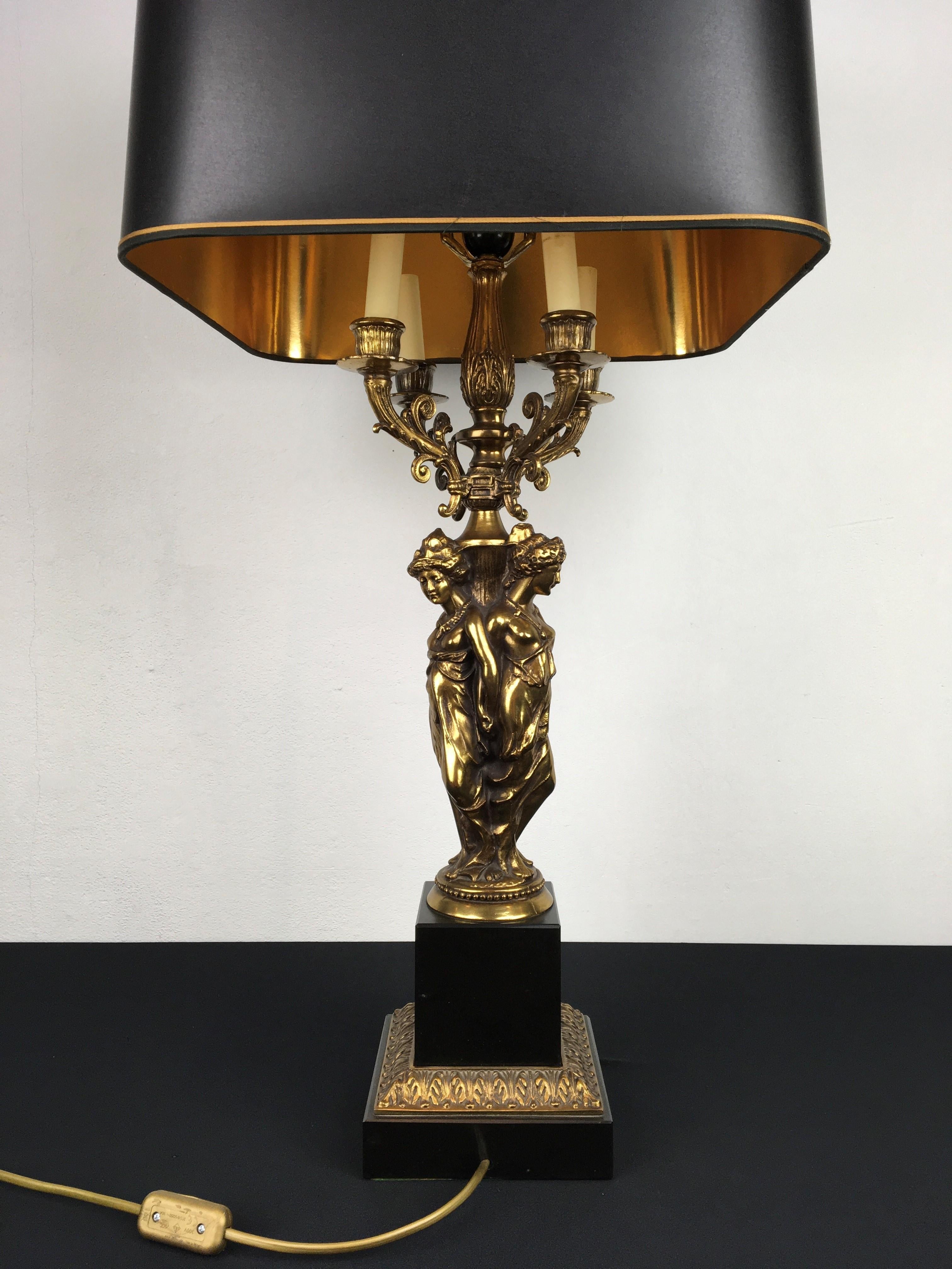 Large Hollywood Regency Deknudt Table Lamp, 1970s 7