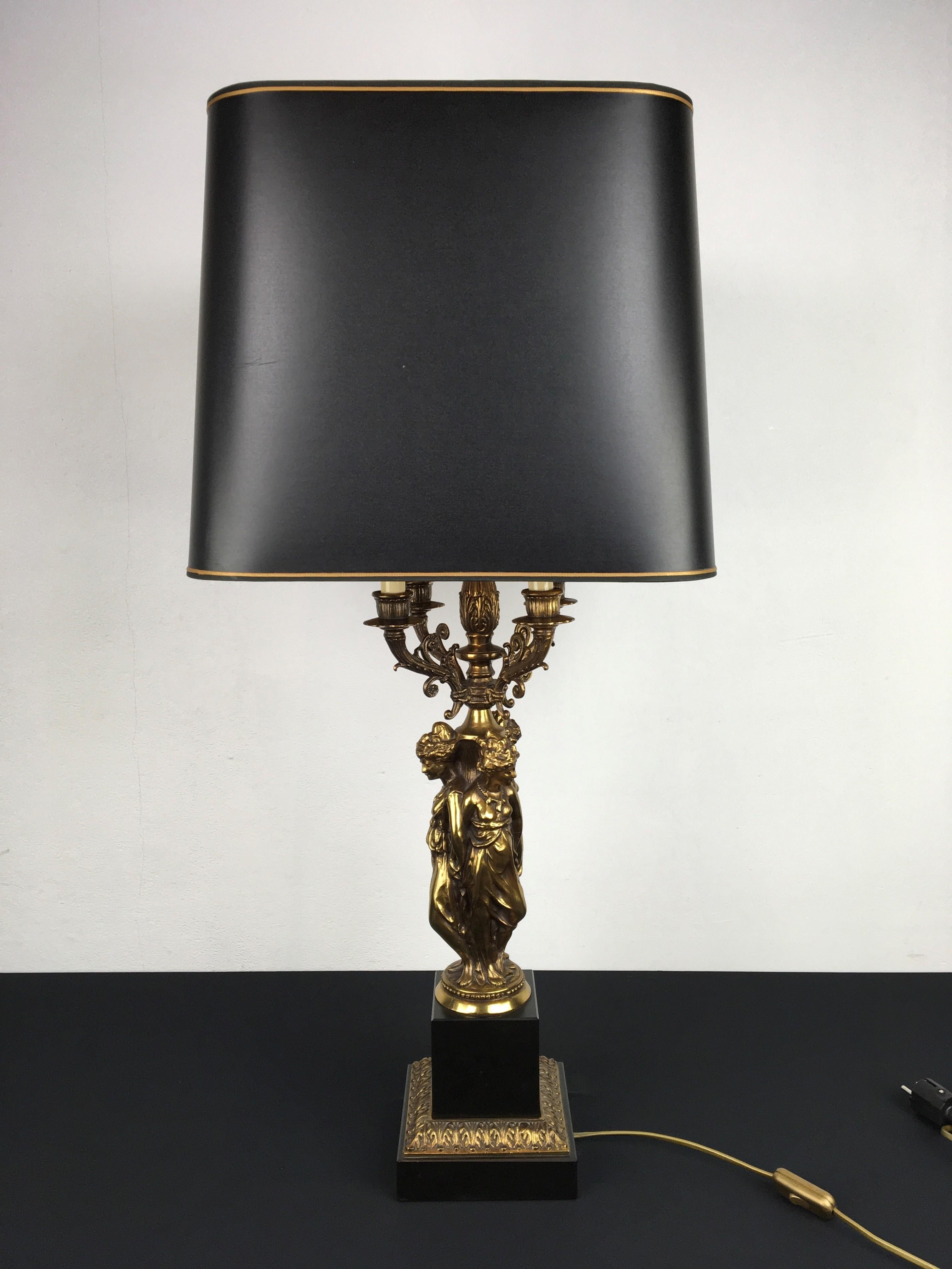 Large Hollywood Regency Deknudt Table Lamp, 1970s 8