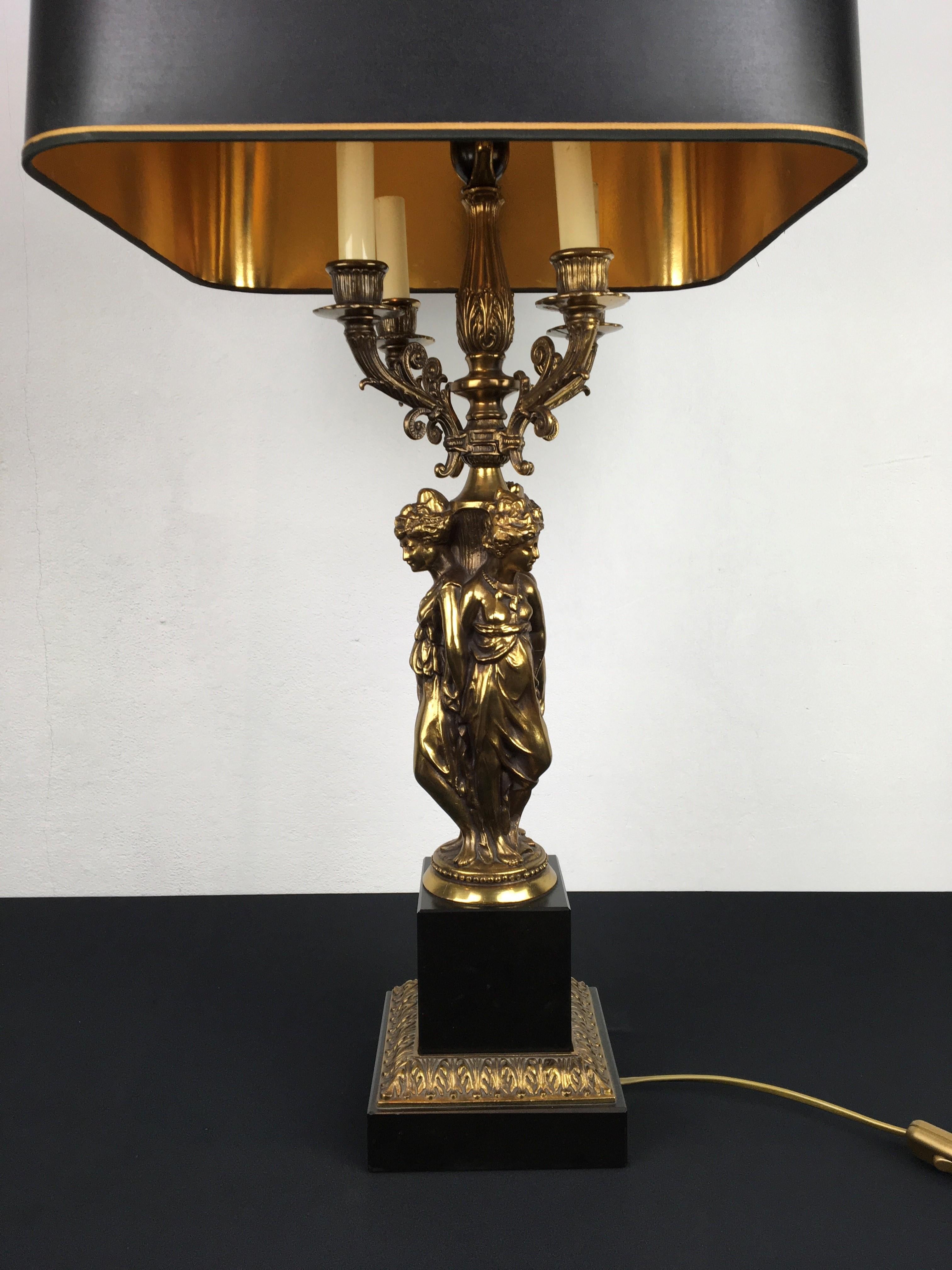 Large Hollywood Regency Deknudt Table Lamp, 1970s 10