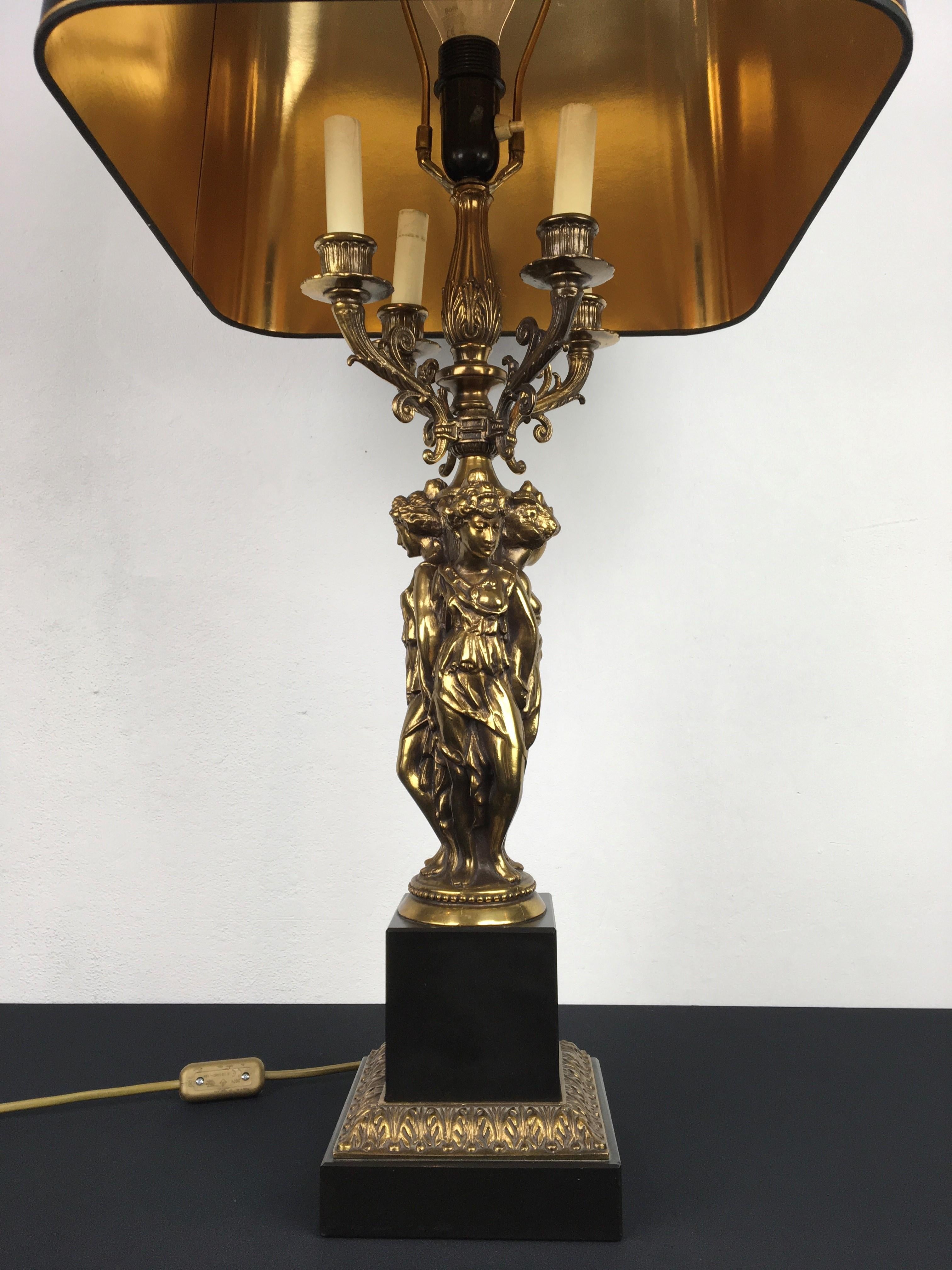 Large Hollywood Regency Deknudt Table Lamp, 1970s 2