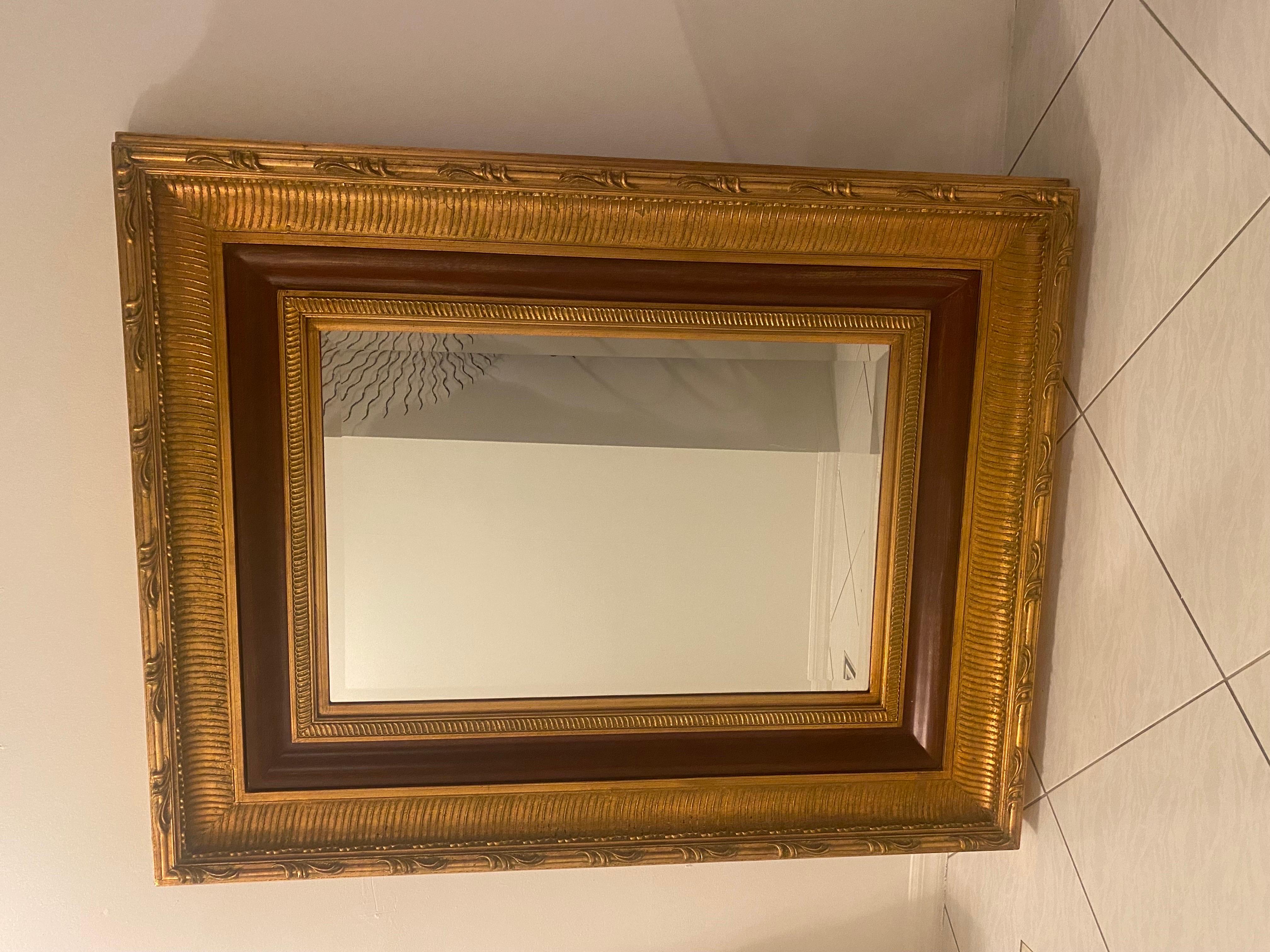 Large Hollywood Regency Gilded Wood Mirror For Sale 6