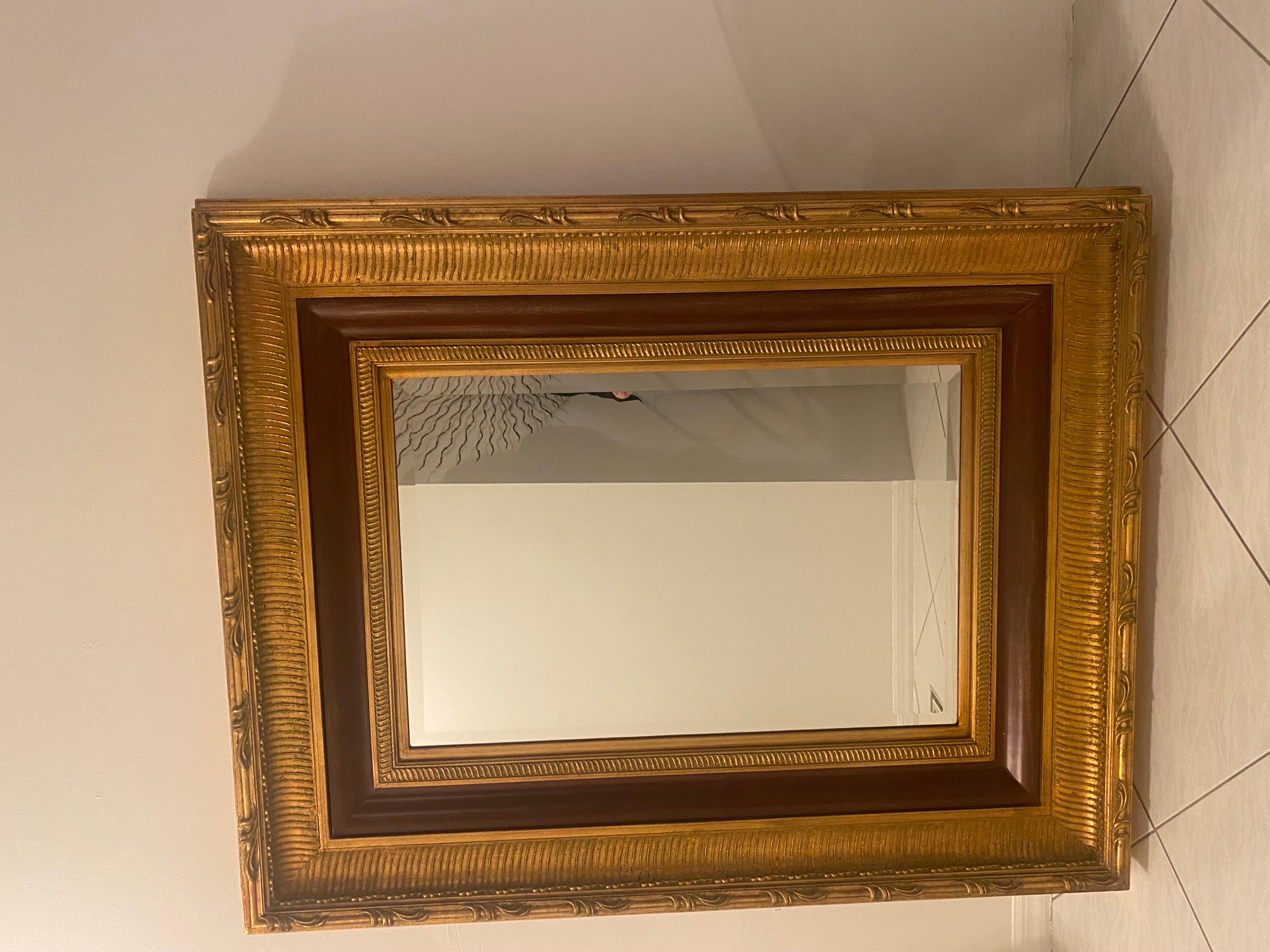 Large Hollywood Regency Gilded Wood Mirror For Sale 8