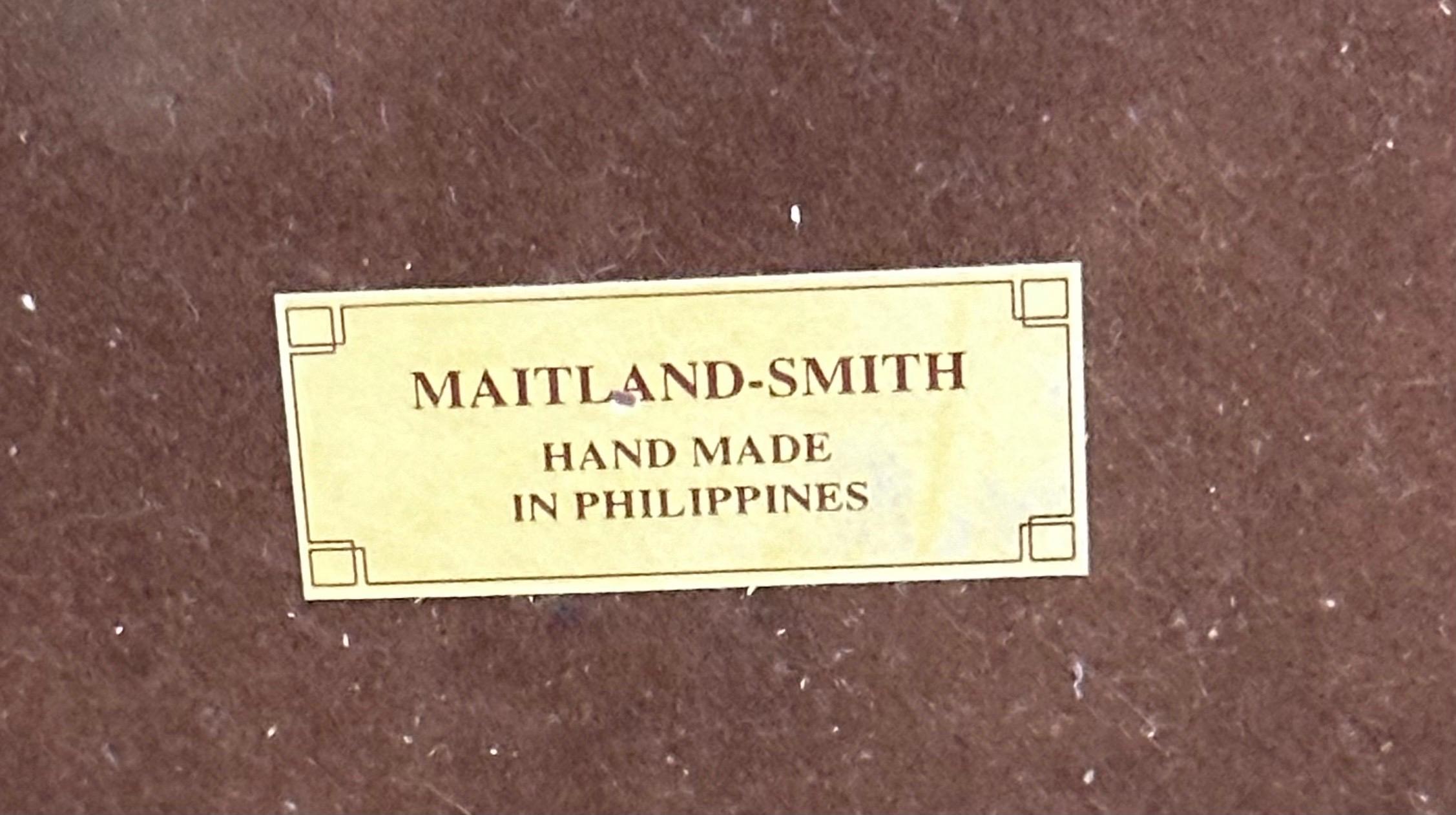 Large Hollywood Regency Inlaid Stone & Brass Box by Maitland Smith 10