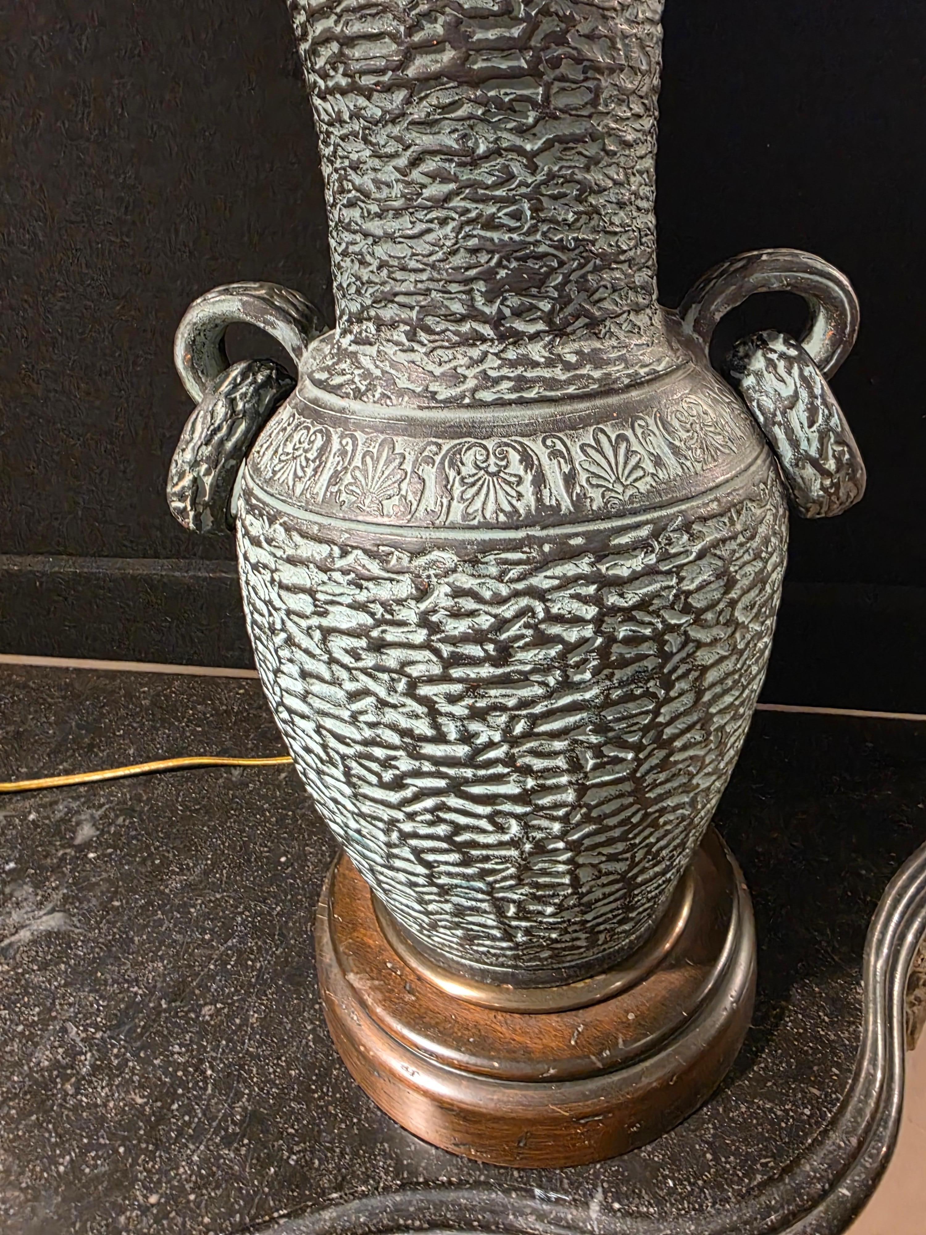 Large Hollywood Regency Lamp Circa 1950's In Good Condition For Sale In Hudson, NY