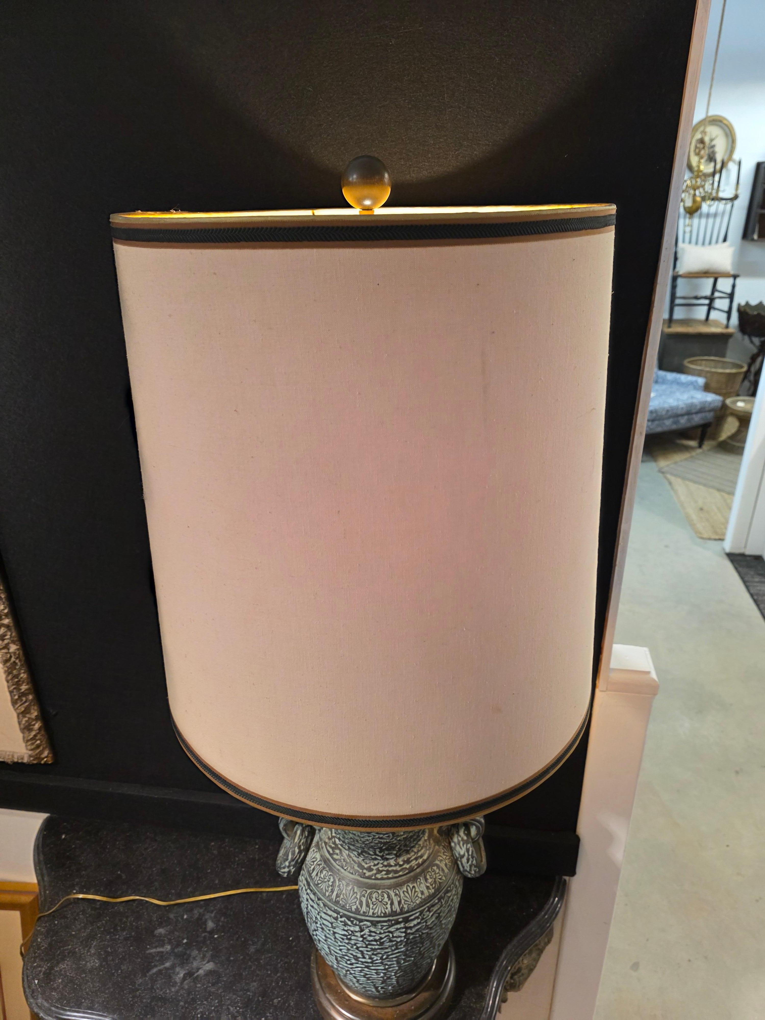Large Hollywood Regency Lamp Circa 1950's For Sale 2