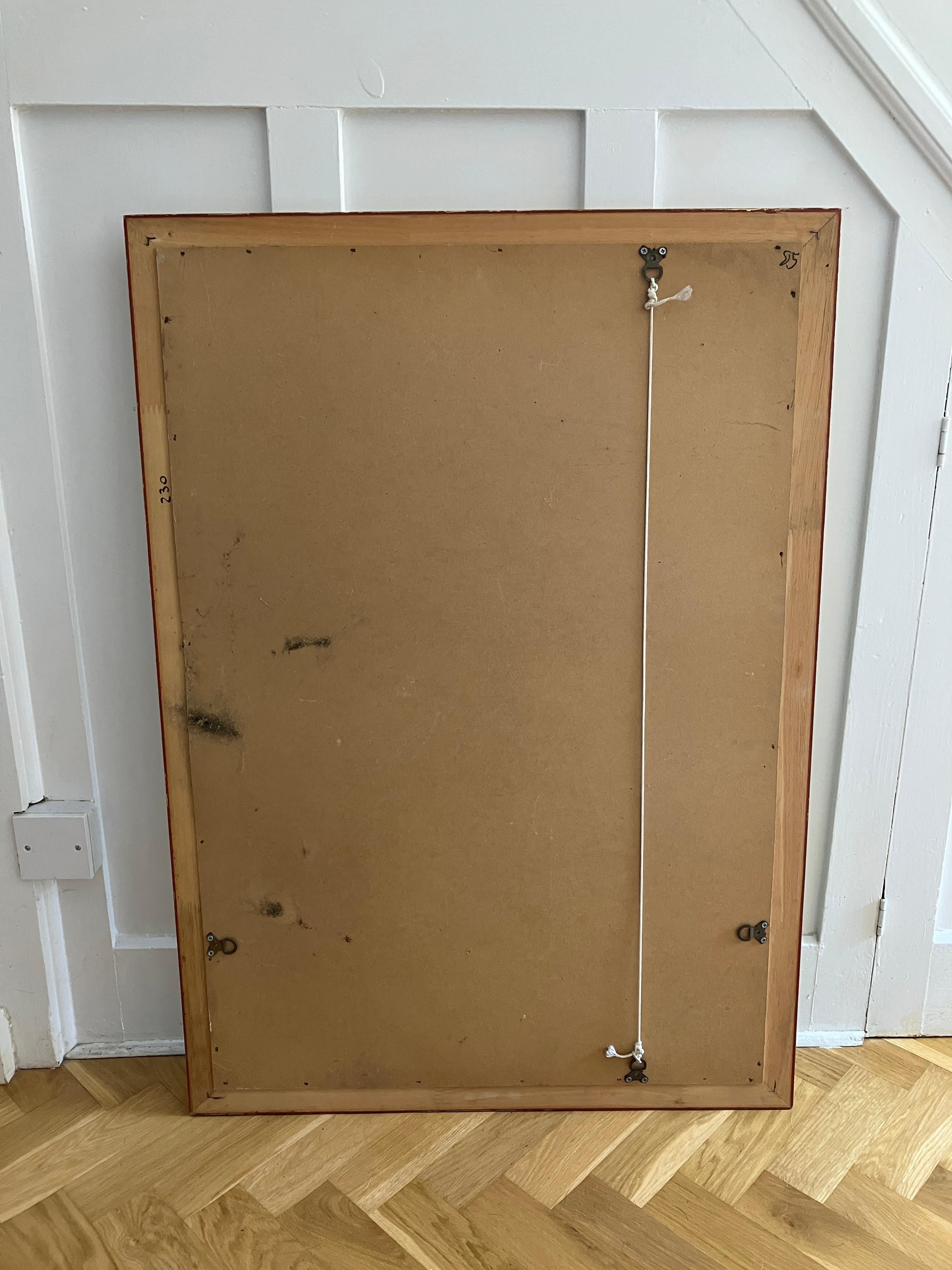 Large Hollywood Regency Multi Bevel Mirror with Gold Frame For Sale 3