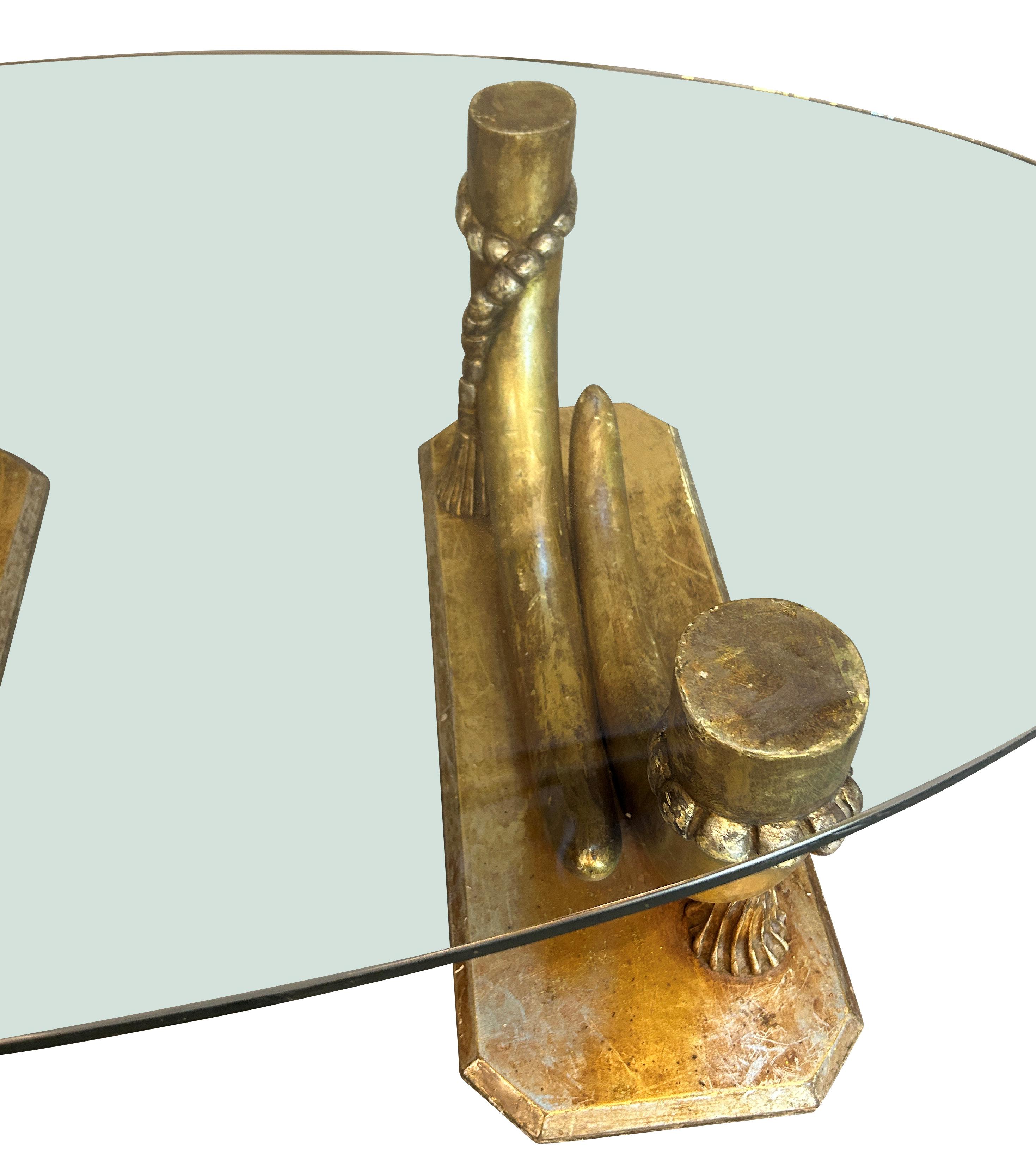Grande table d'appoint Hollywood Regency en vente 1