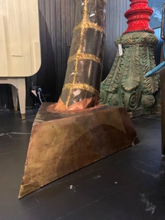 Large Hollywood Regency Palm Lamp