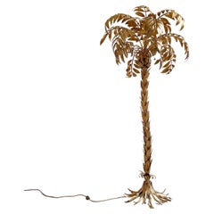 Large Hollywood Regency Palm-Tree Floor Lamp by Hans Kögl, Germany 1970s