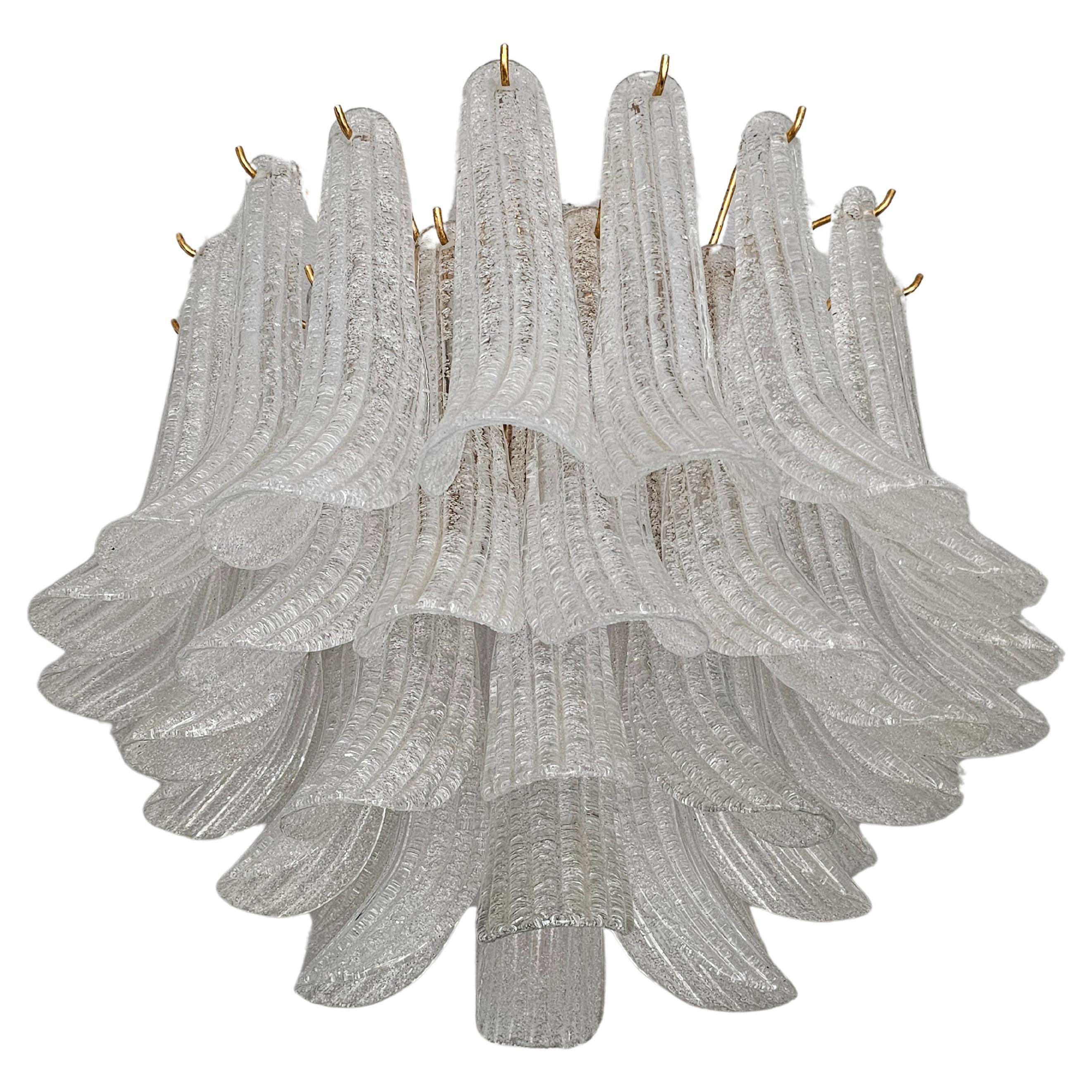 Large Hollywood Regency Petal Chandelier done in Murano Glass, Italy 1960s
