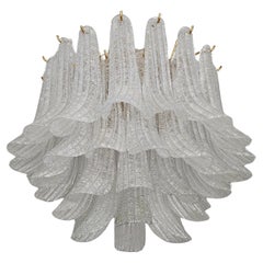 Large Hollywood Regency Petal Chandelier done in Murano Glass, Italy 1960s
