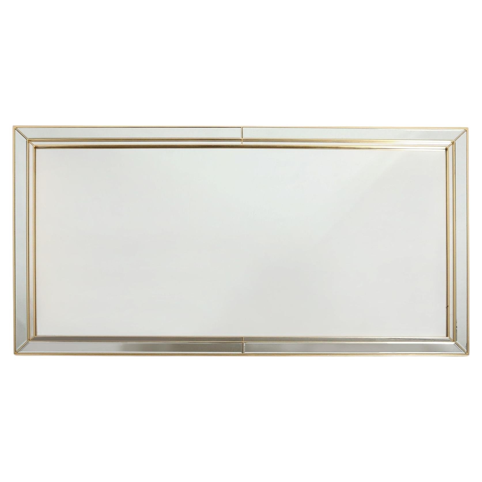 Large Hollywood Regency style Deknudt mirror, Belgium ca. 1980 For Sale