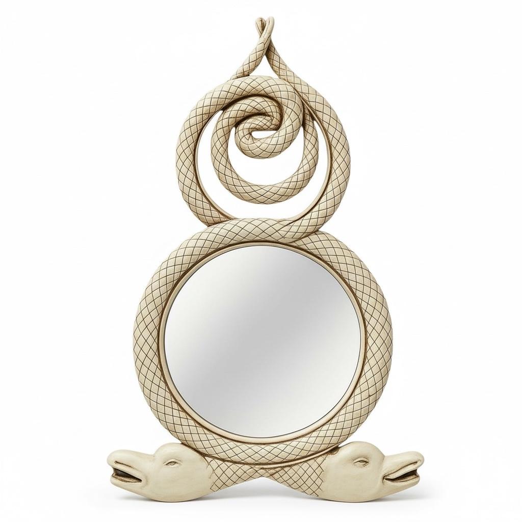 Large Hollywood Regency Style Painted Carved Wood Dolphin Grotto Wall Mirror For Sale 1