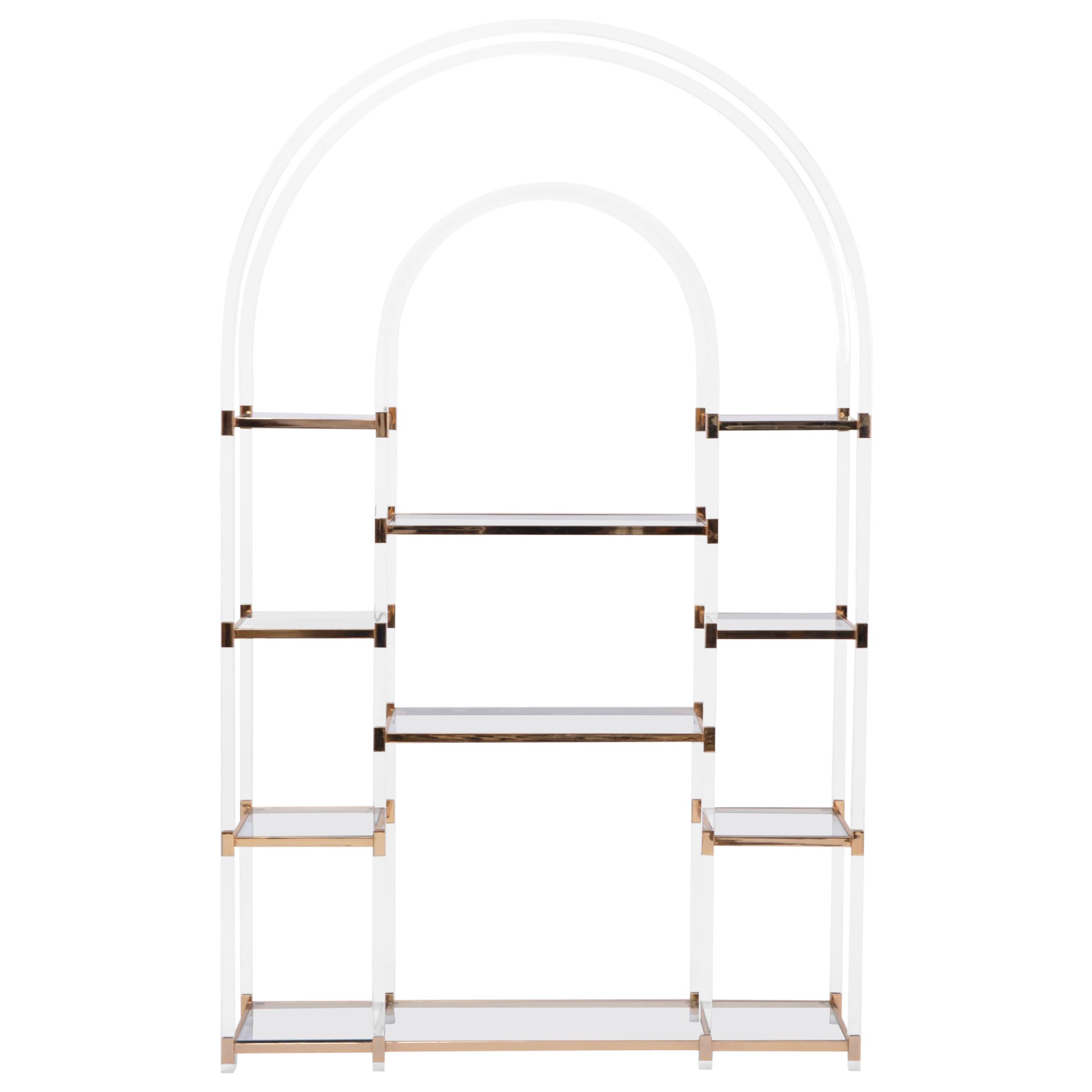 Large Hollywood Regency Style Shelving Unit by Maison Jansen