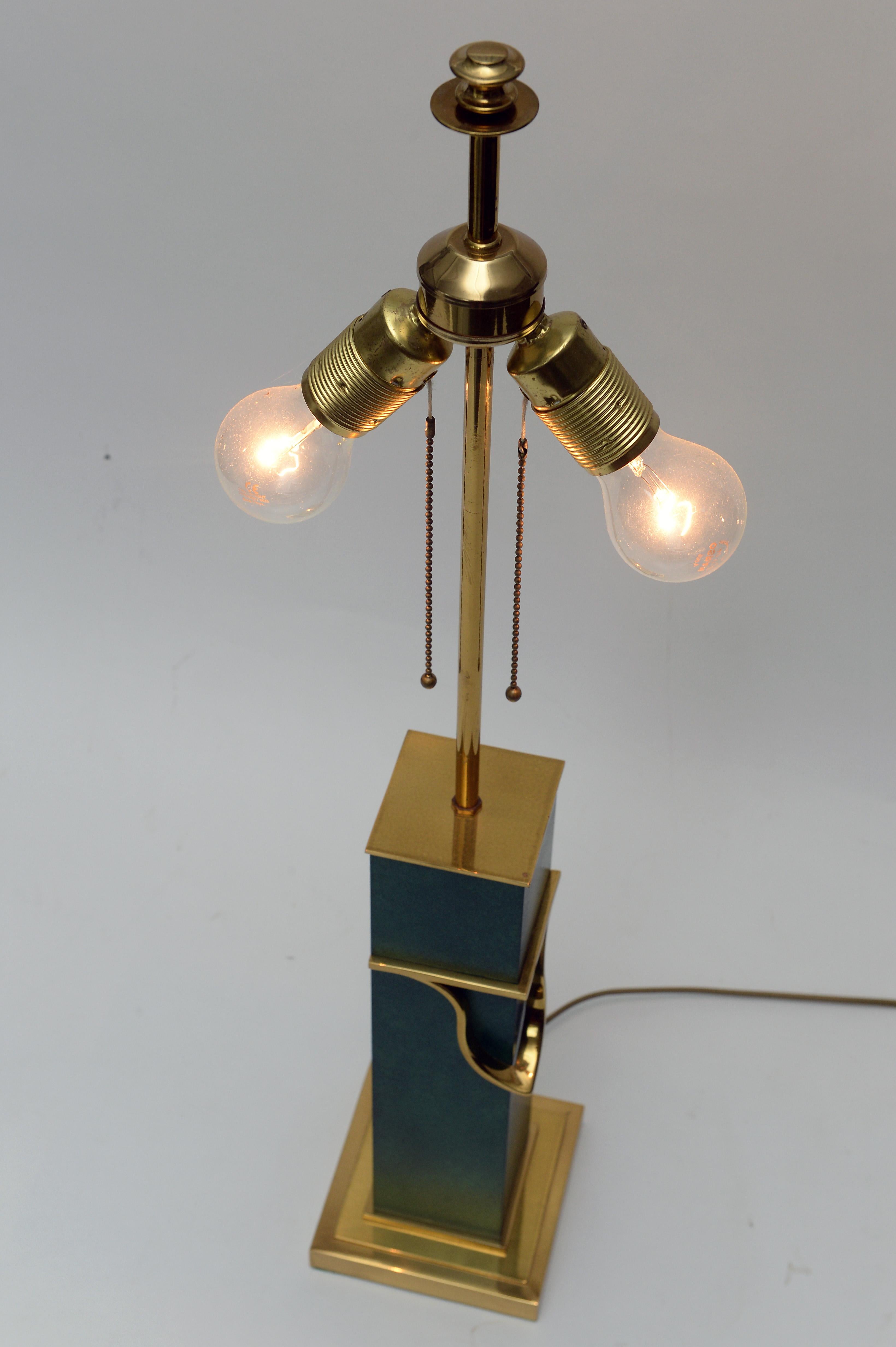 Brass Large Hollywood Regency Table Lamp, 1970s
