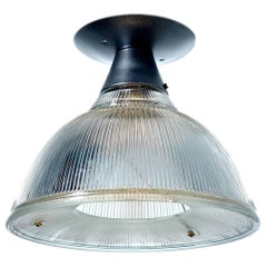 Large Holophane Flush Mount Skirted Domes - 15.5 Inch Diameter