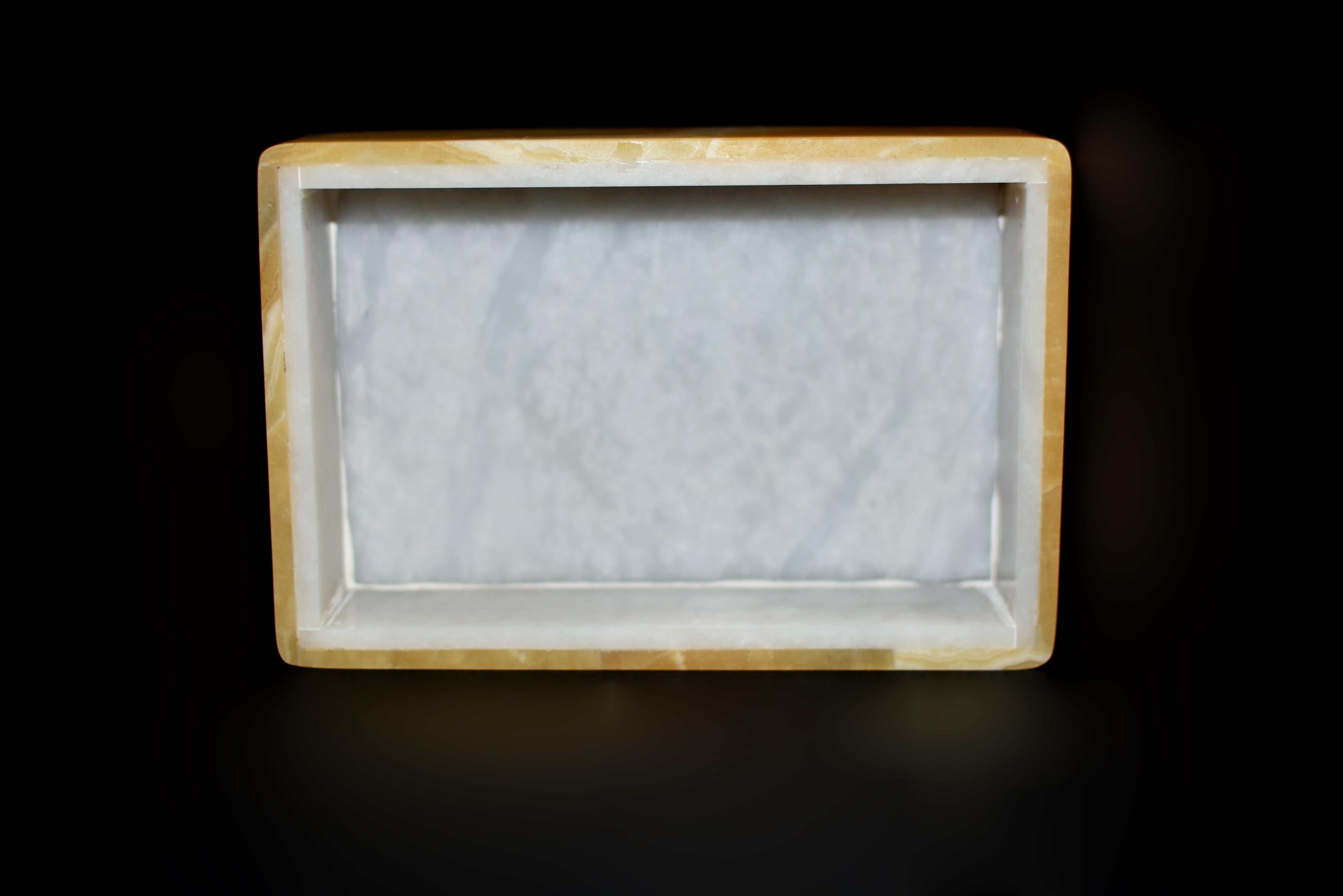 Large Honey Calcite Onyx Box 6