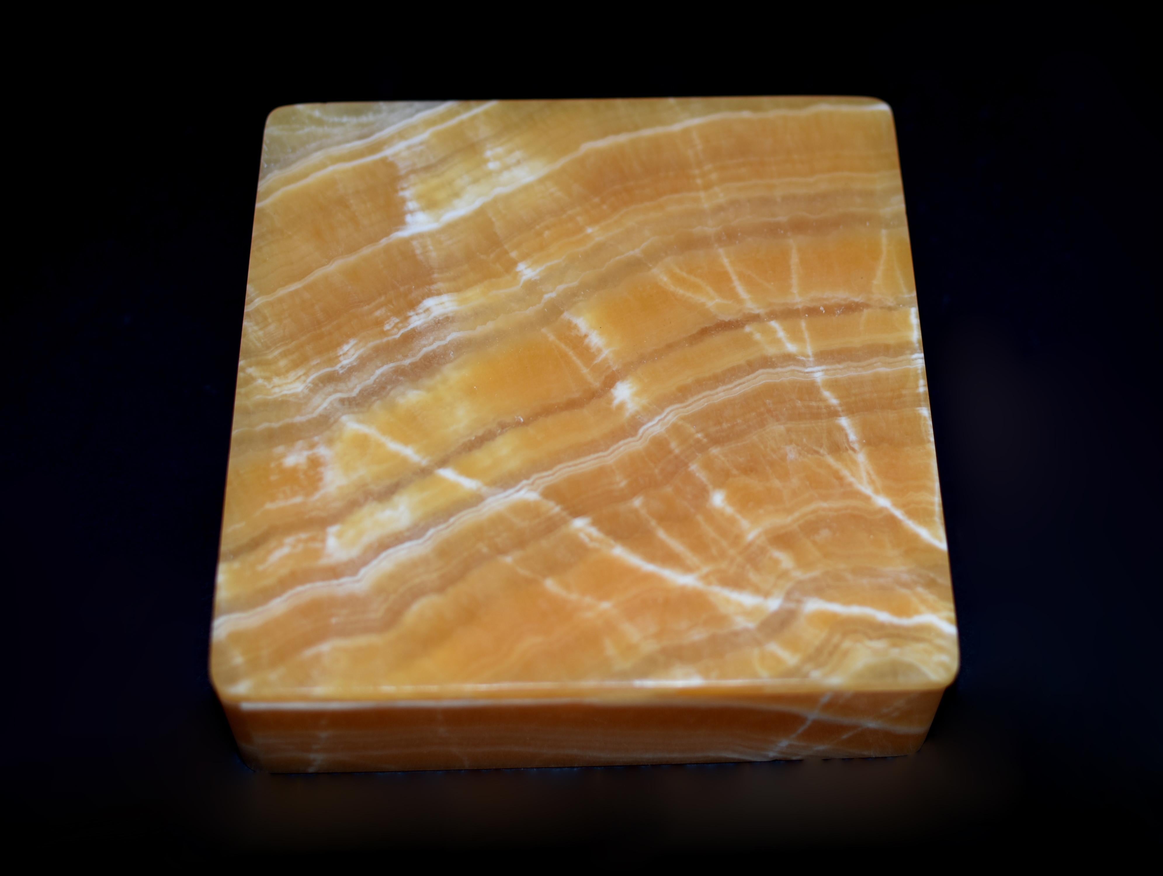 Grande boîte en Calcite Honey Onyx 6