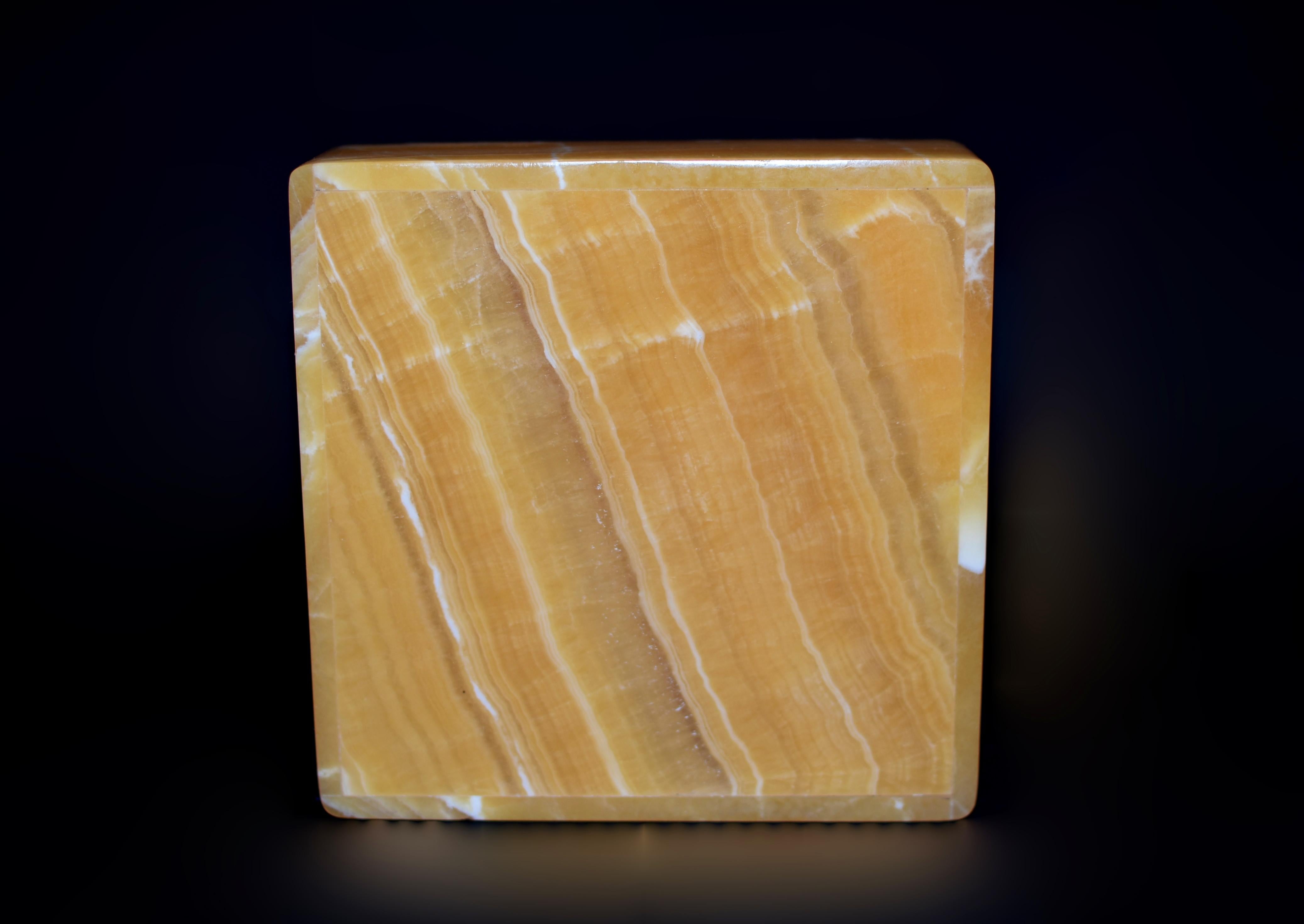 Large Honey Calcite Onyx Box 6