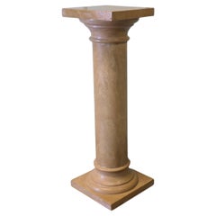 Large Honey Coloured Marble Column  This is a very heavy piece