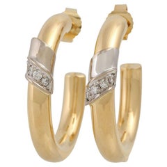 Large Hoops with 8 Diamonds