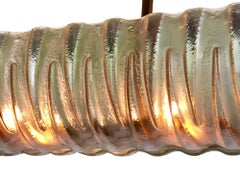 Large Horizontal Molded Glass Light Fixture