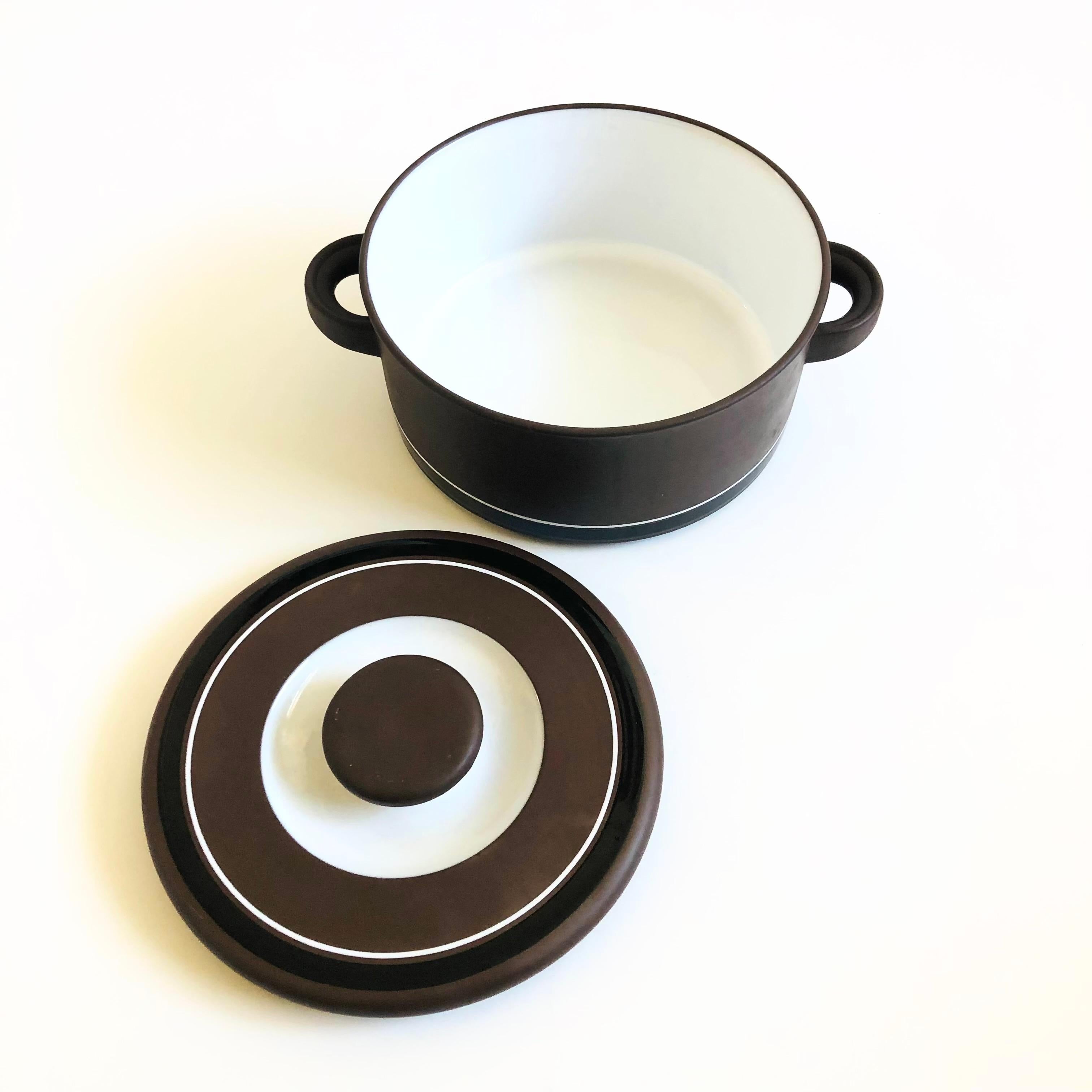 Terracotta Grande ciotola con coperchio di Hornsea Pottery - Hornsea Contrast in vendita
