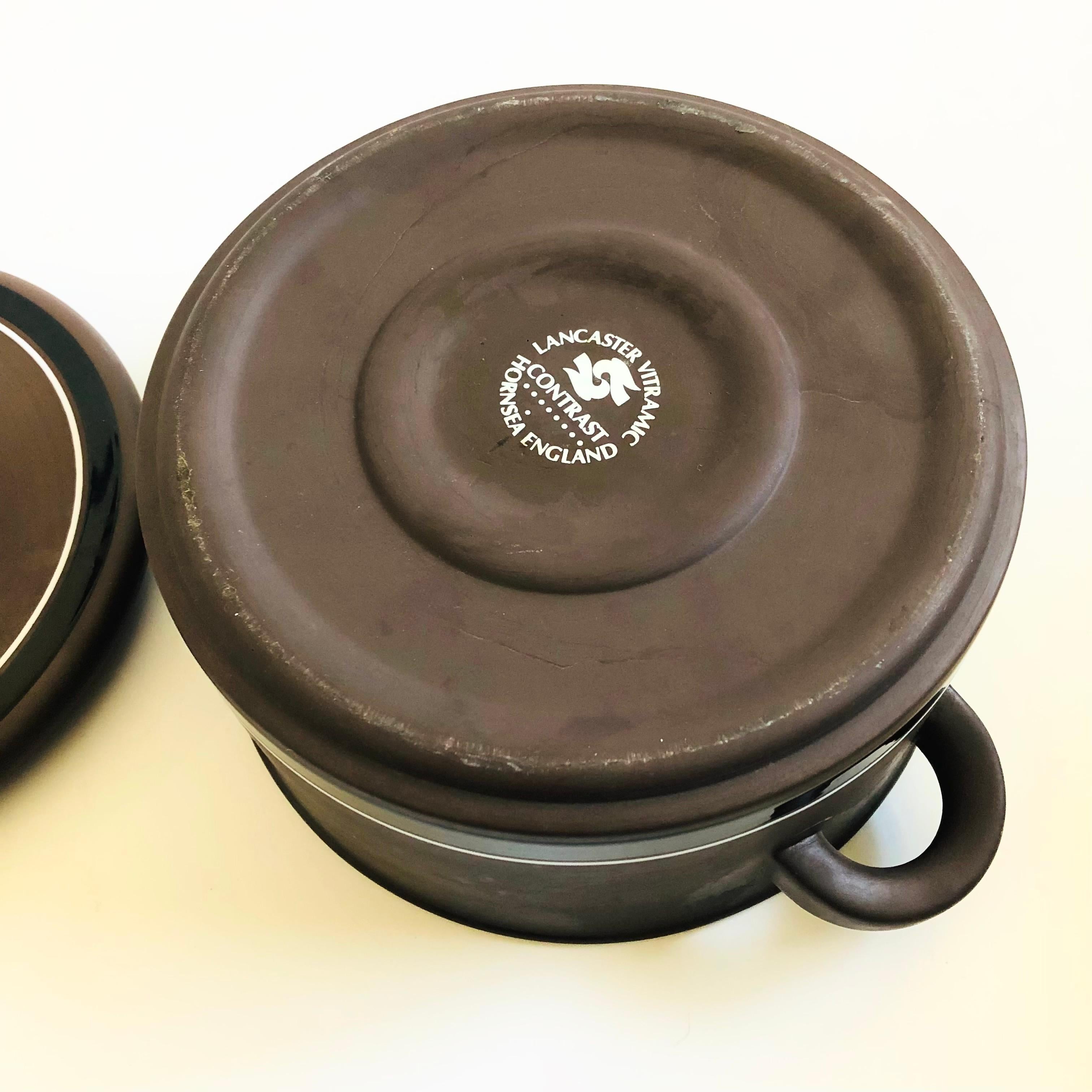 Grande ciotola con coperchio di Hornsea Pottery - Hornsea Contrast in vendita 1