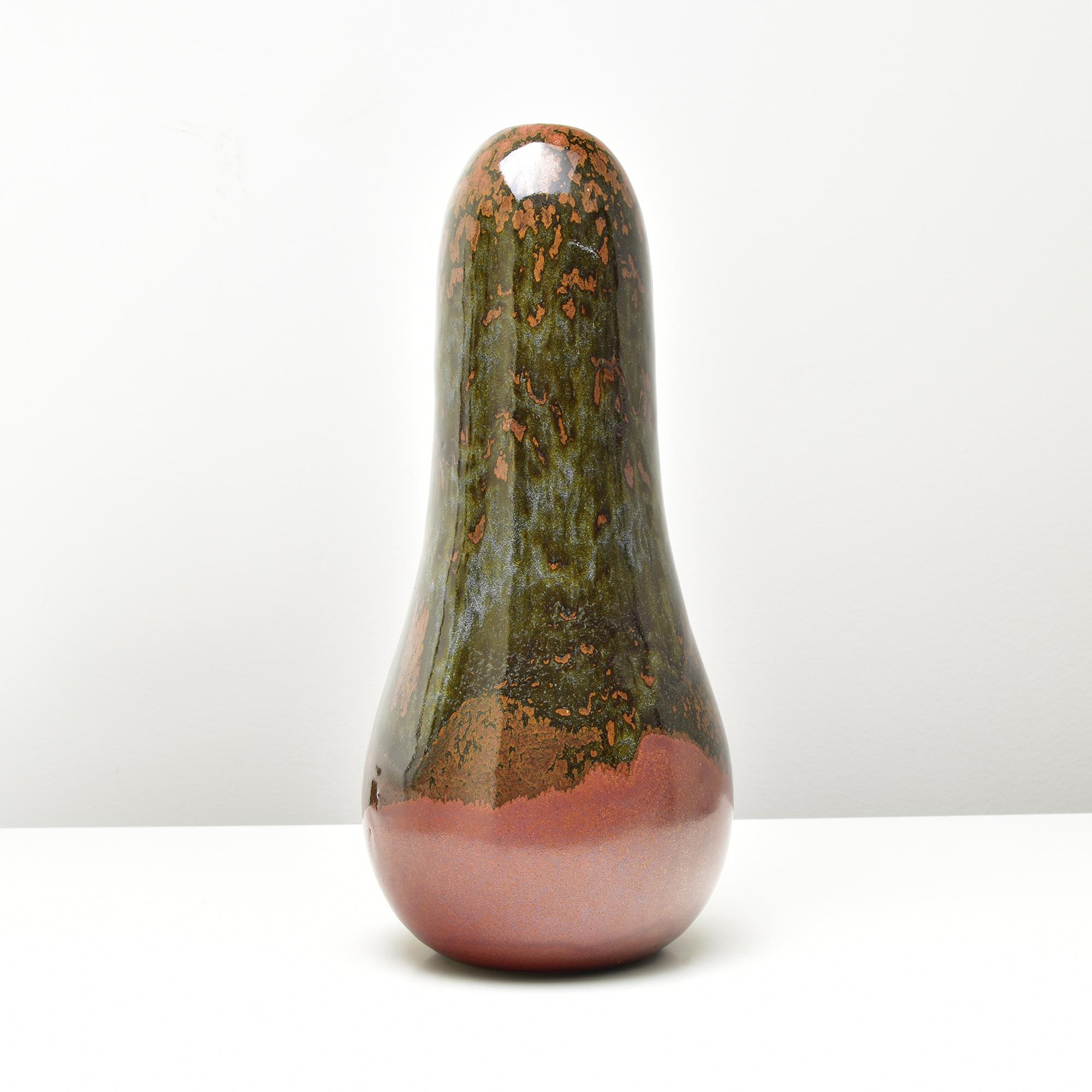 Jarrón grande de Studio Pottery de Horst Kerstan firmado y fechado en 1979 Gres esmaltado Alemán en venta