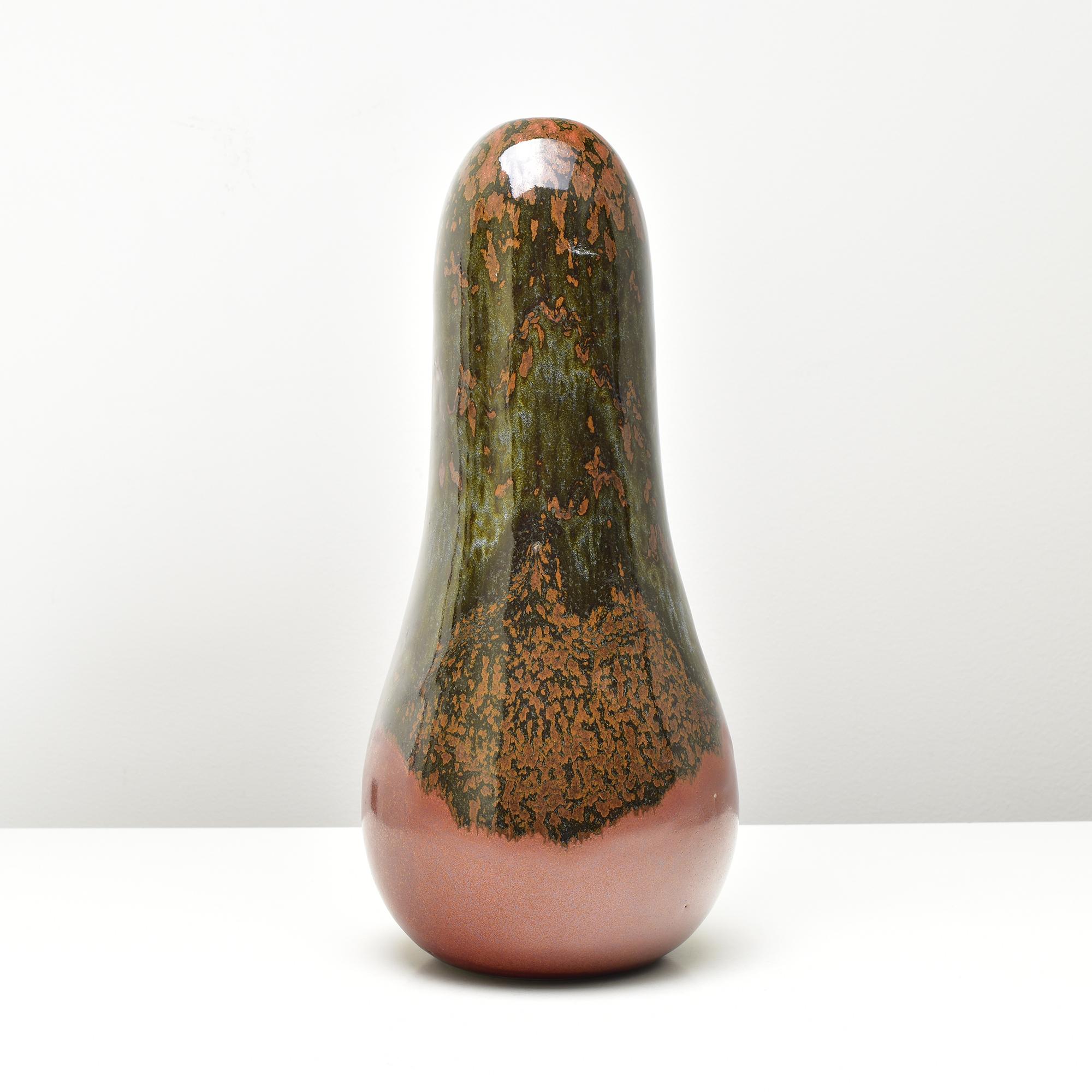 Jarrón grande de Studio Pottery de Horst Kerstan firmado y fechado en 1979 Gres esmaltado Glaseado en venta