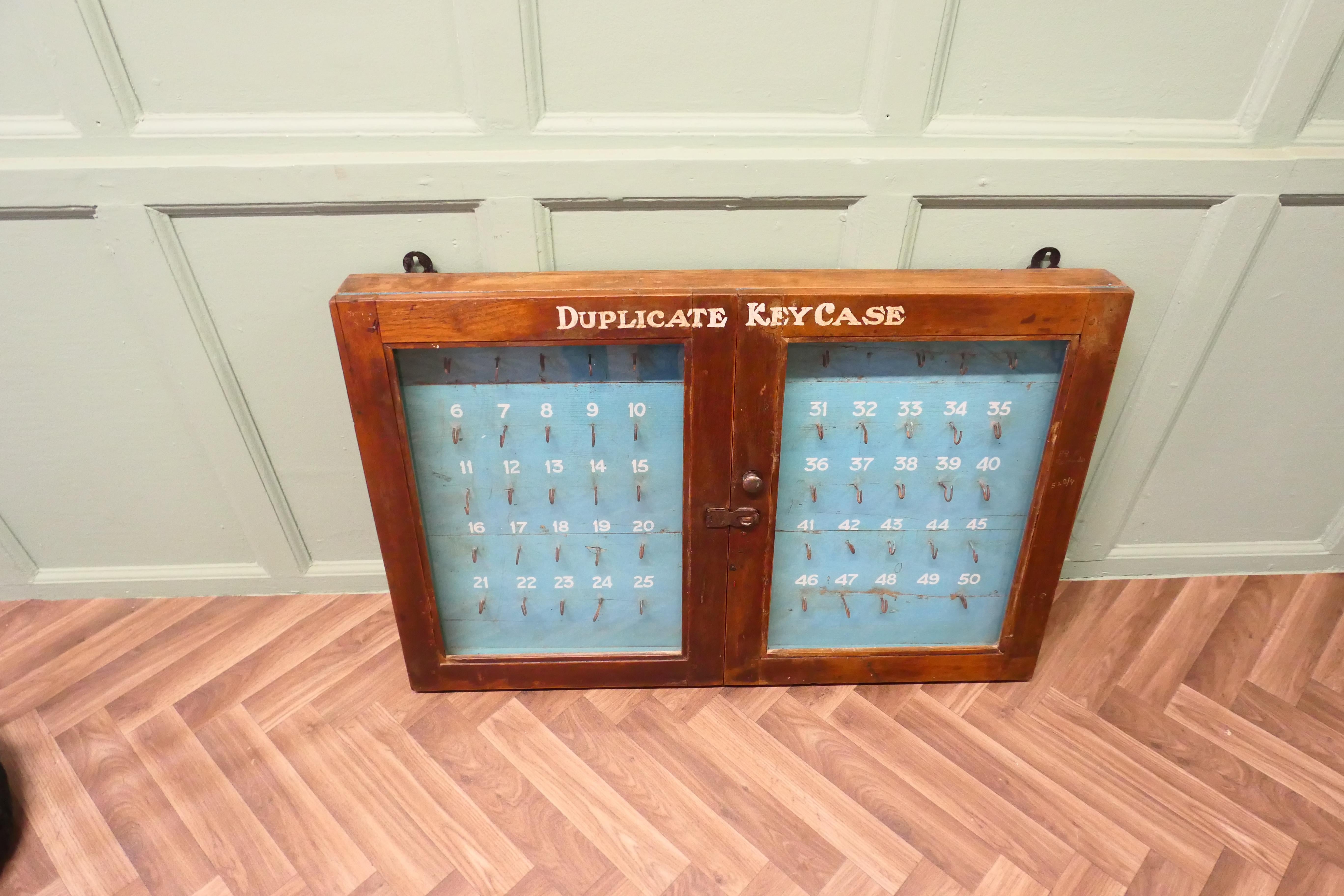 Art Deco Large Hotel 50 Bedroom Wall Hanging Key Cupboard For Sale