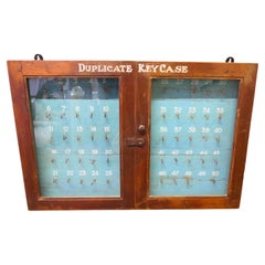 Antique Large Hotel 50 Bedroom Wall Hanging Key Cupboard