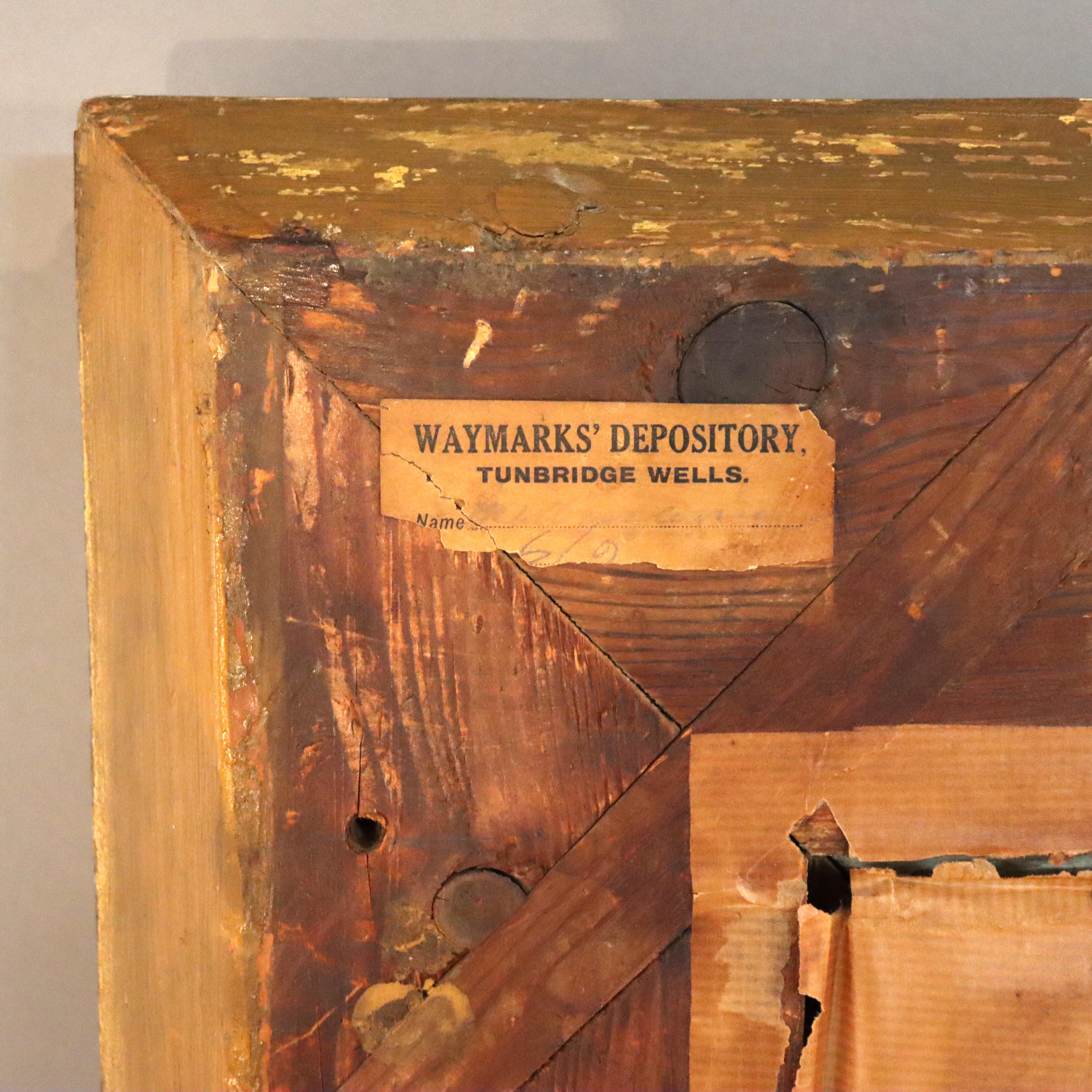 Große Hudson River School Öl auf Leinwand Landschaftsgemälde von Morelst C1890 im Angebot 5