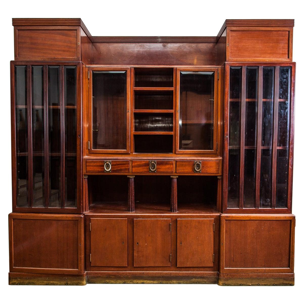 Large Hungarian Antique Cabinet Attributed to Adolf Loos for FO Schmidt For Sale
