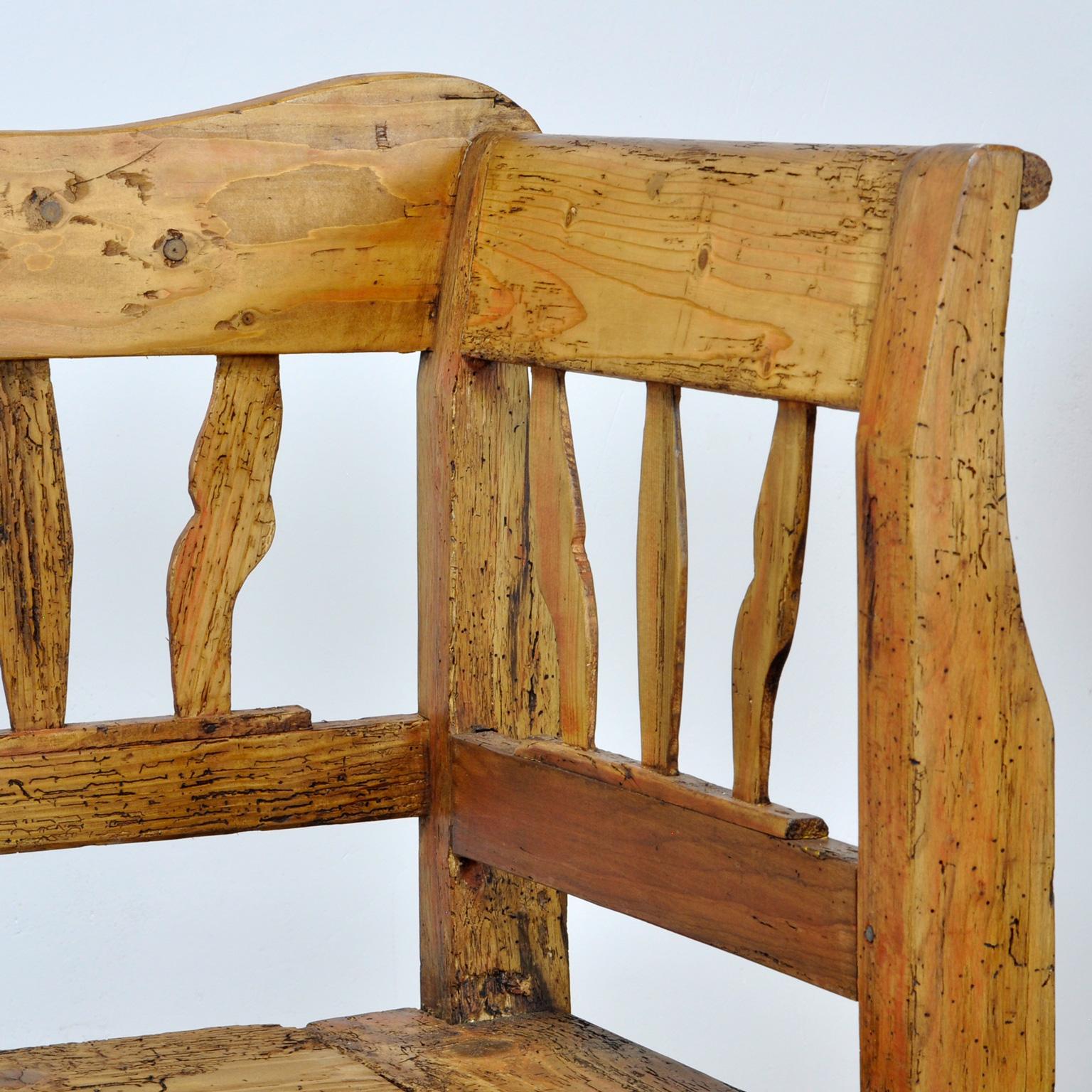 Large Hungarian Pine Bench, circa 1900 10