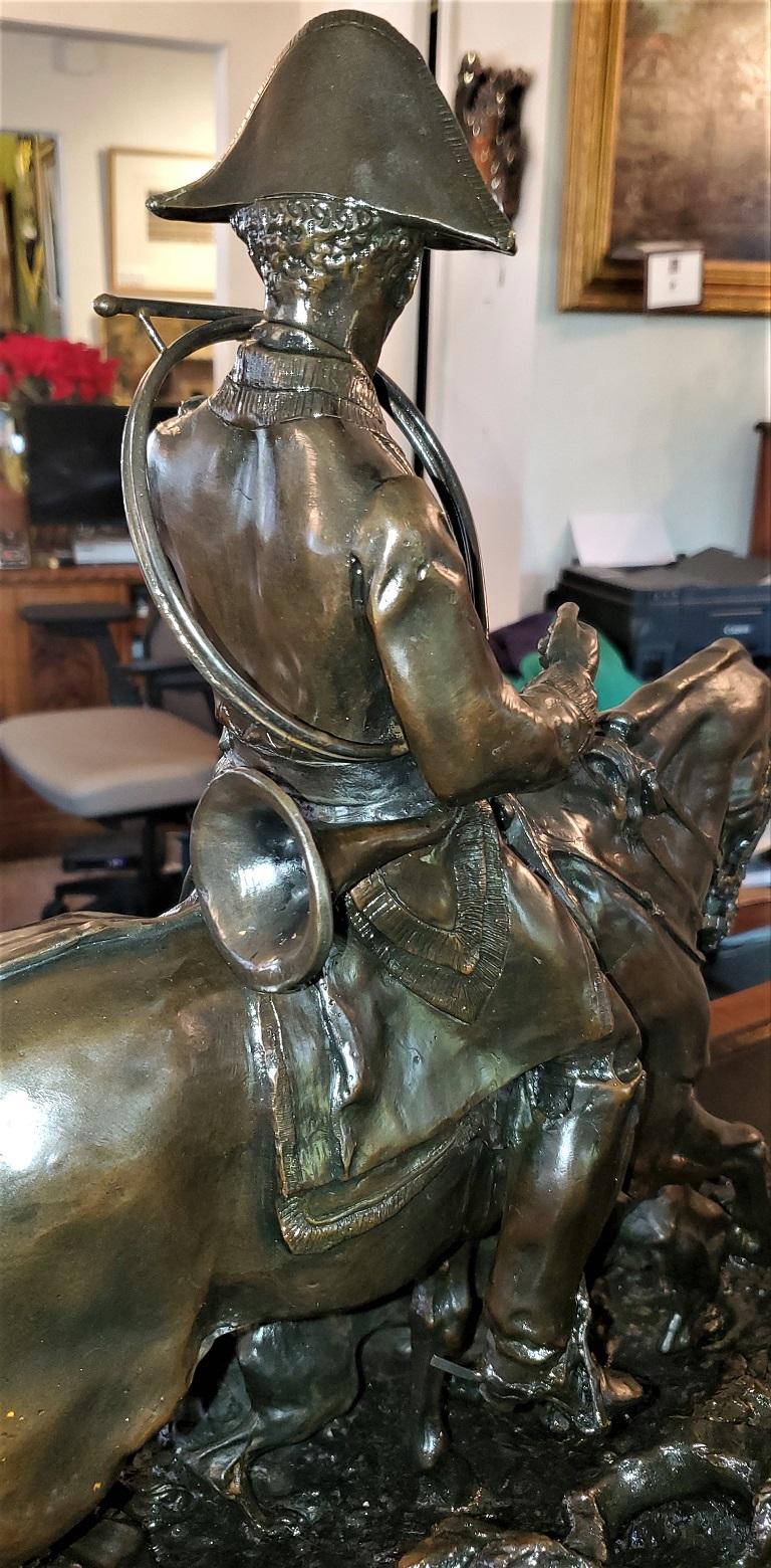 Large Huntsman with His Hounds Bronze Sculpture by PJ Mene, 1869 For Sale 5