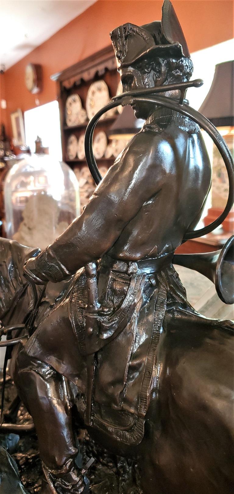 Large Huntsman with His Hounds Bronze Sculpture by PJ Mene, 1869 For Sale 8