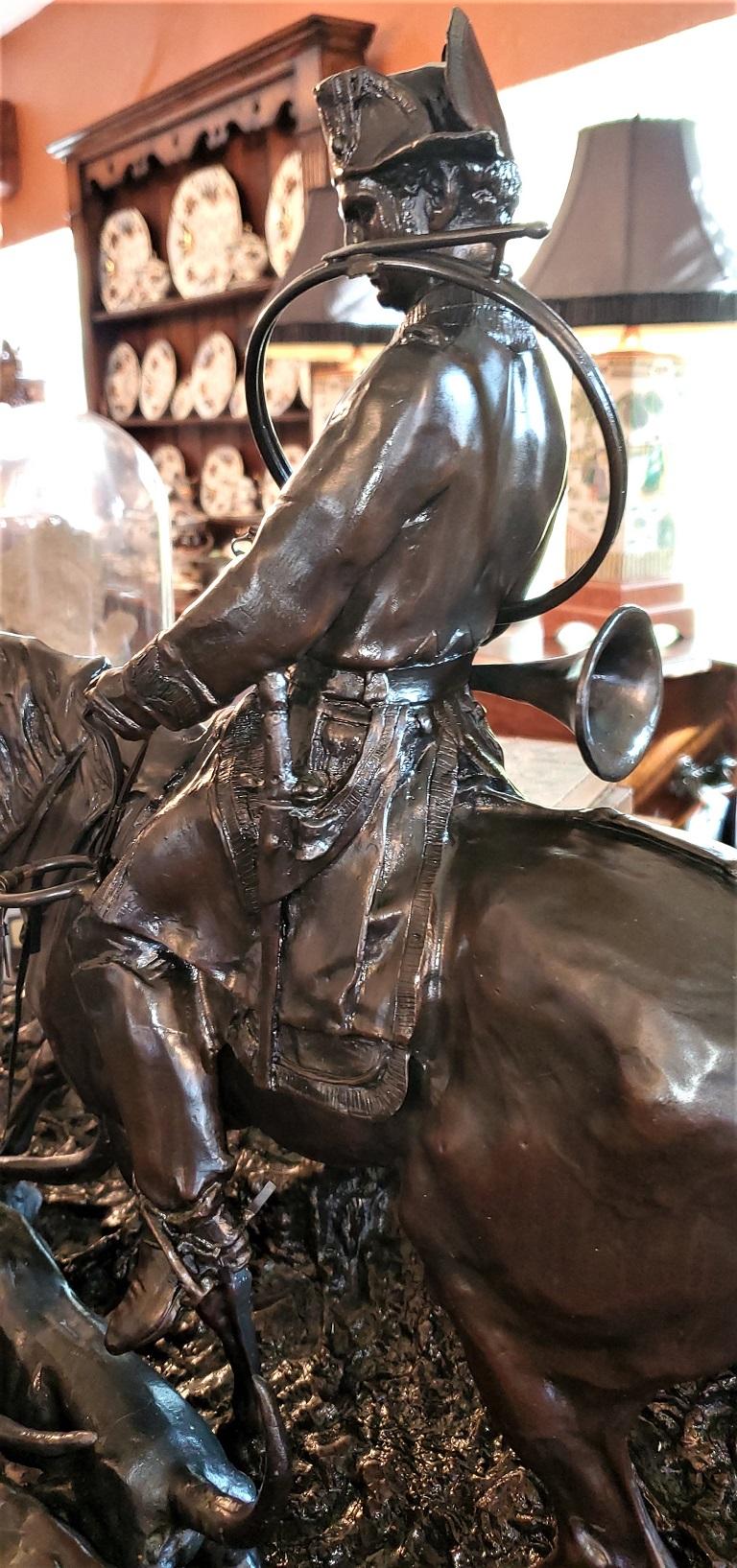 Large Huntsman with His Hounds Bronze Sculpture by PJ Mene, 1869 For Sale 8