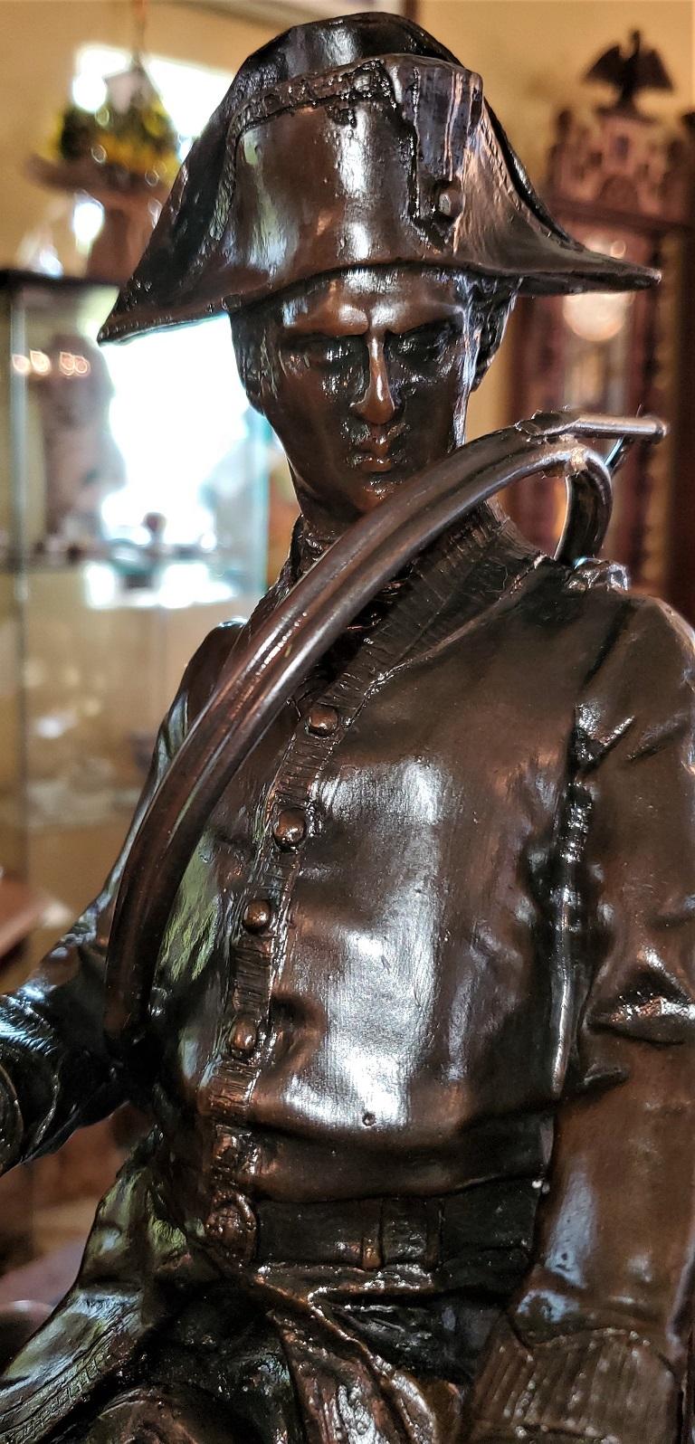 Hand-Carved Large Huntsman with His Hounds Bronze Sculpture by PJ Mene, 1869 For Sale