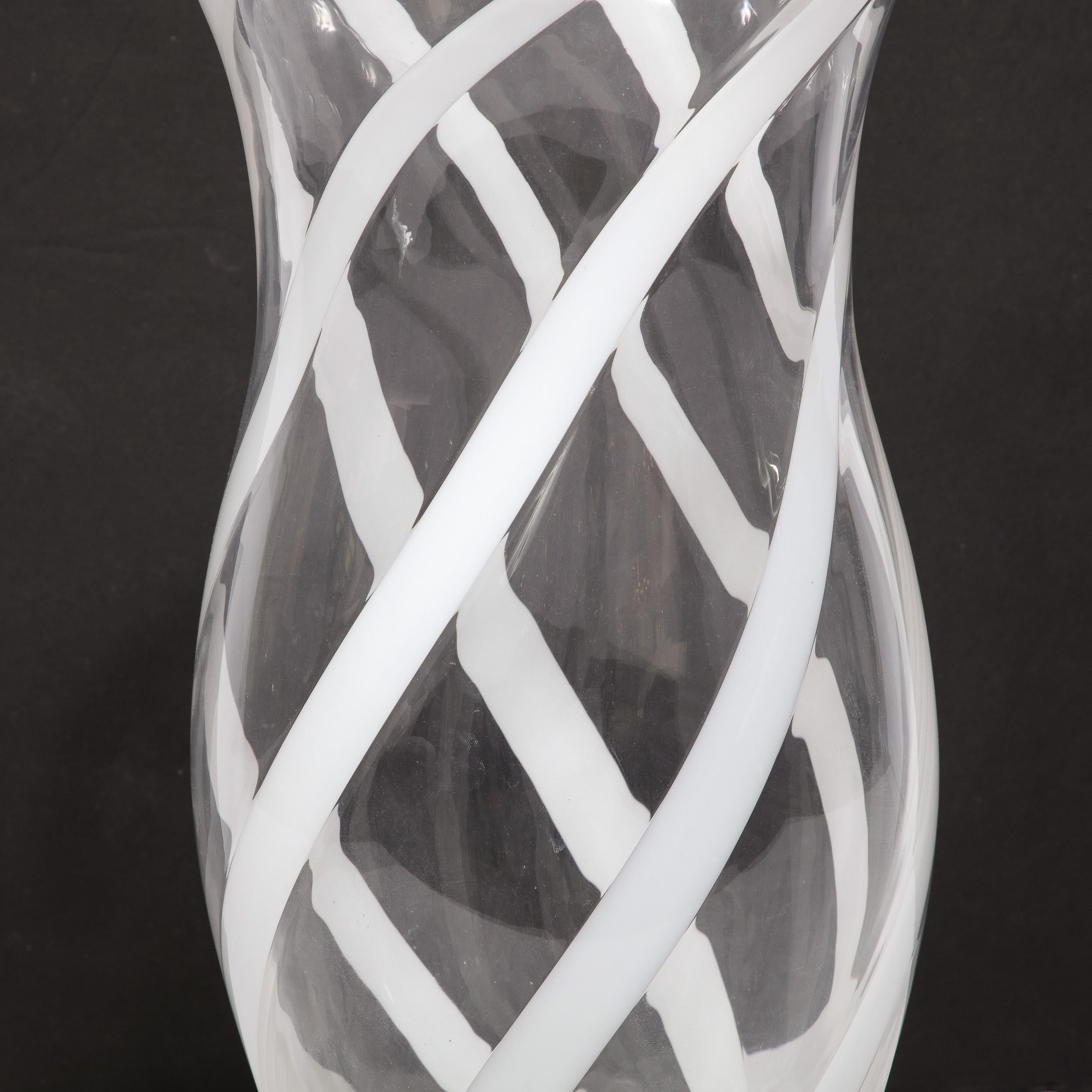 Large Hurricane Candle Holders in Hand Blown Murano Transluscent Glass 7