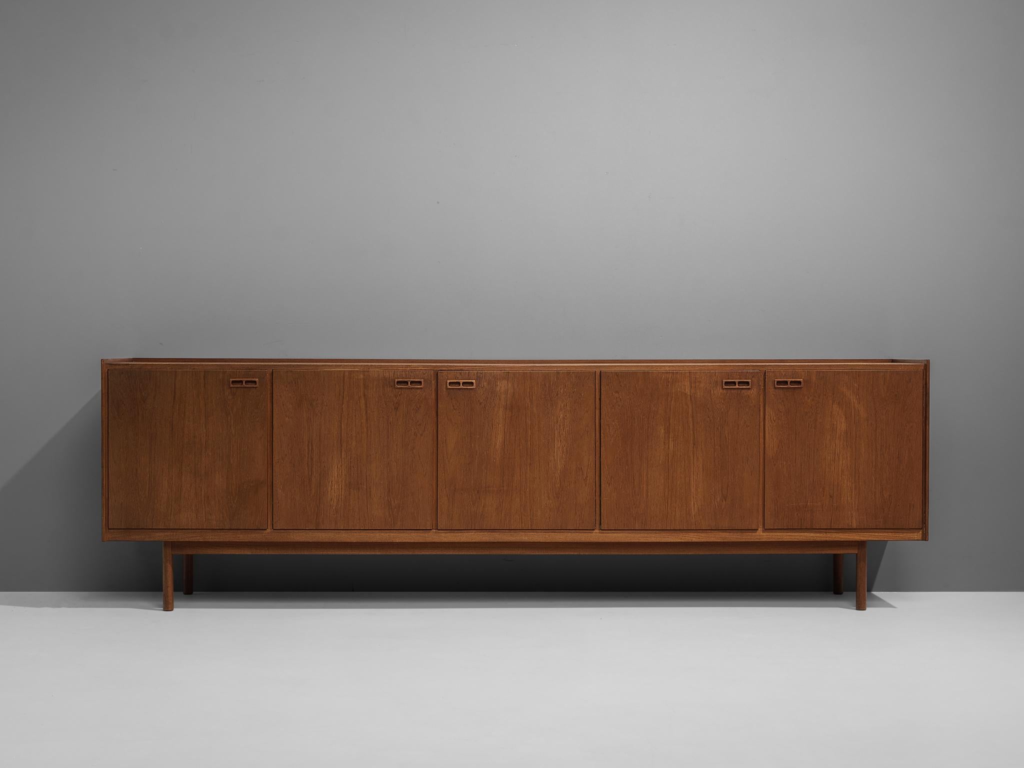 Large Ib Kofod-Larsen Sideboard in Teak with Five Doors 3